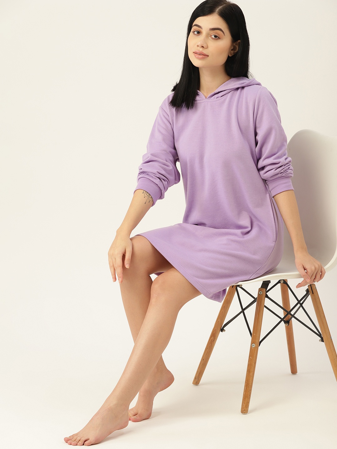 

ETC Women Lavender Solid Nightdress
