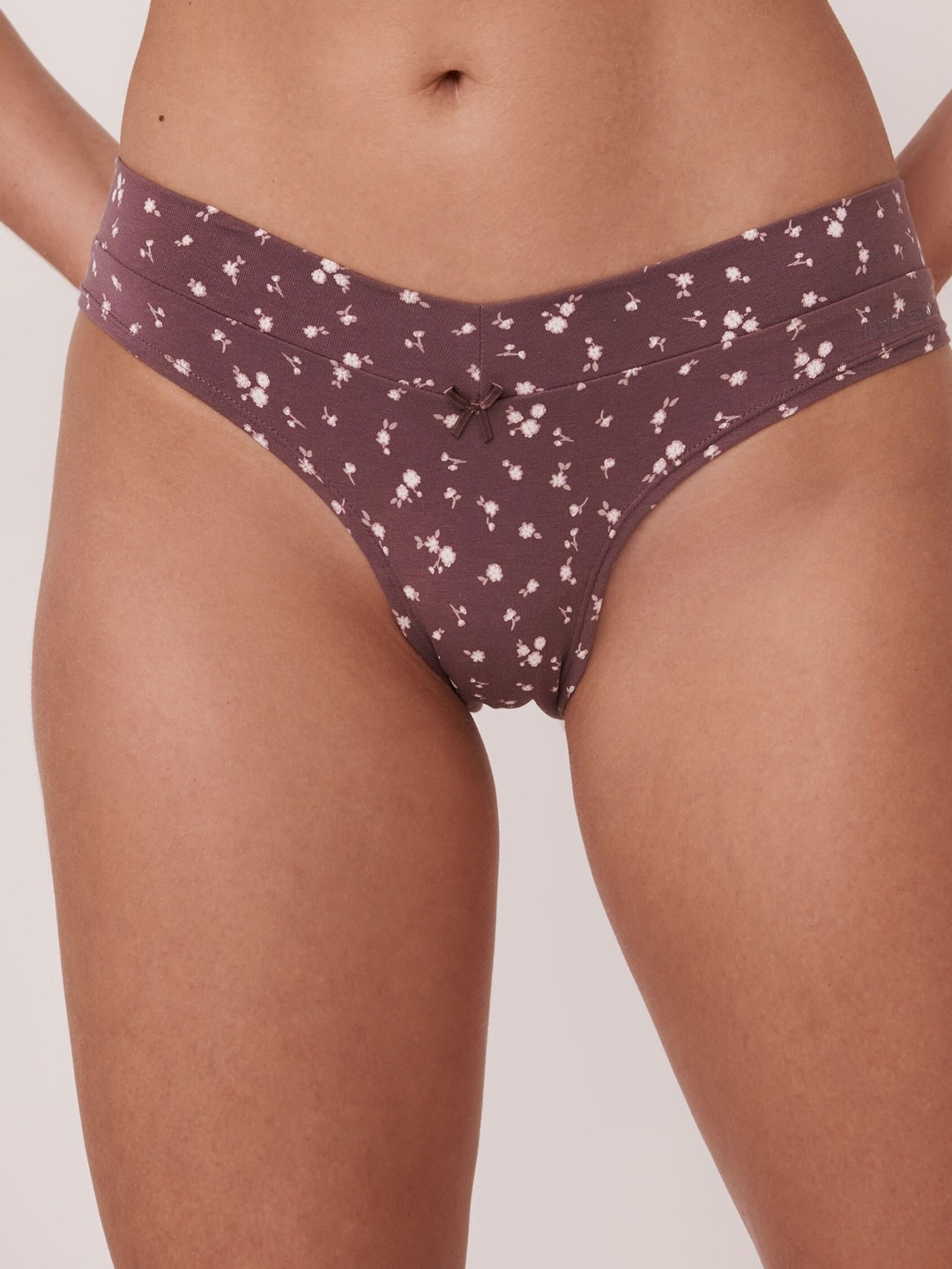 

La Vie en Rose Women Purple & White Printed Bikini Briefs