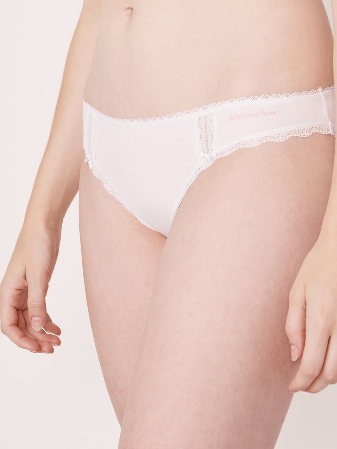

La Vie en Rose Women White Solid Bikini Briefs