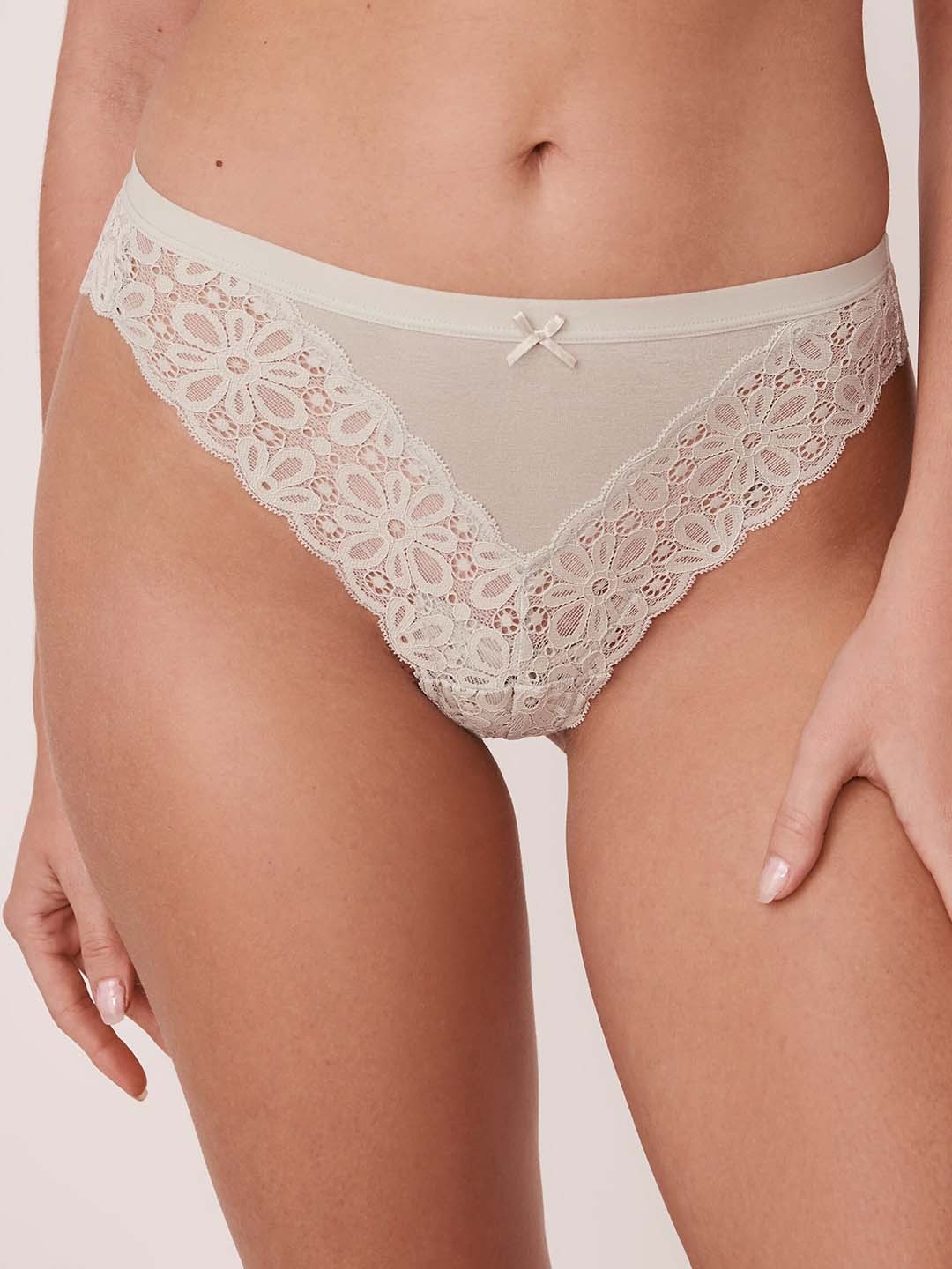 

La Vie en Rose Women Grey Self-Design Thongs Briefs
