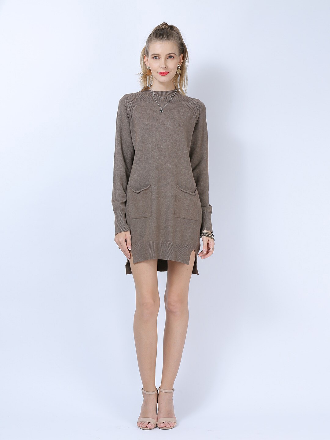 

JC Collection Coffee Brown Mini Jumper Dress