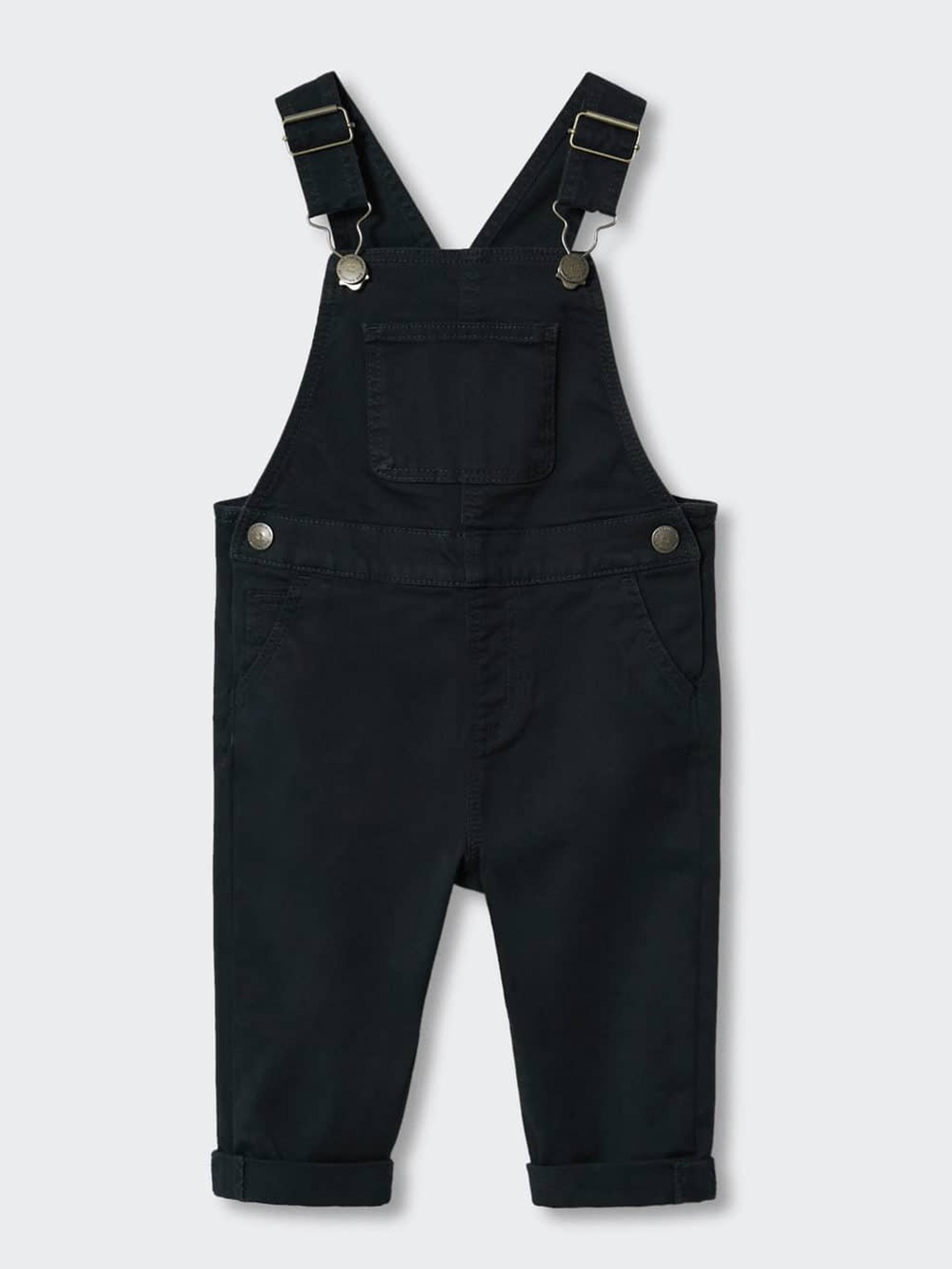 

Mango Kids Boys Black Solid Dungarees