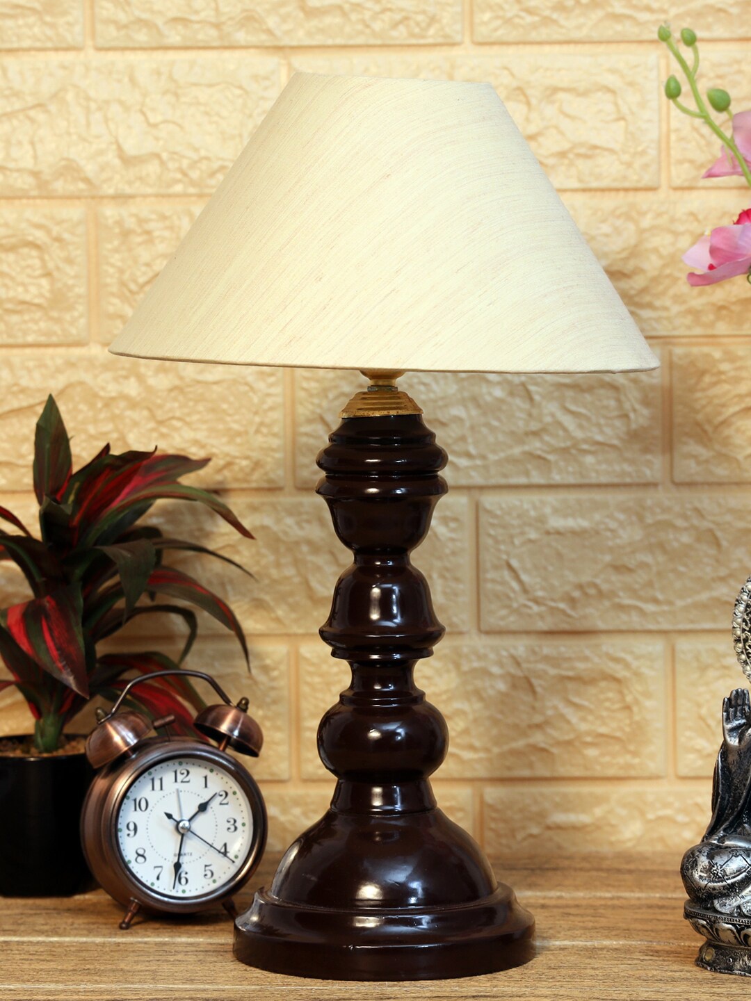 

foziq Brown & Beige Solid Table Lamps