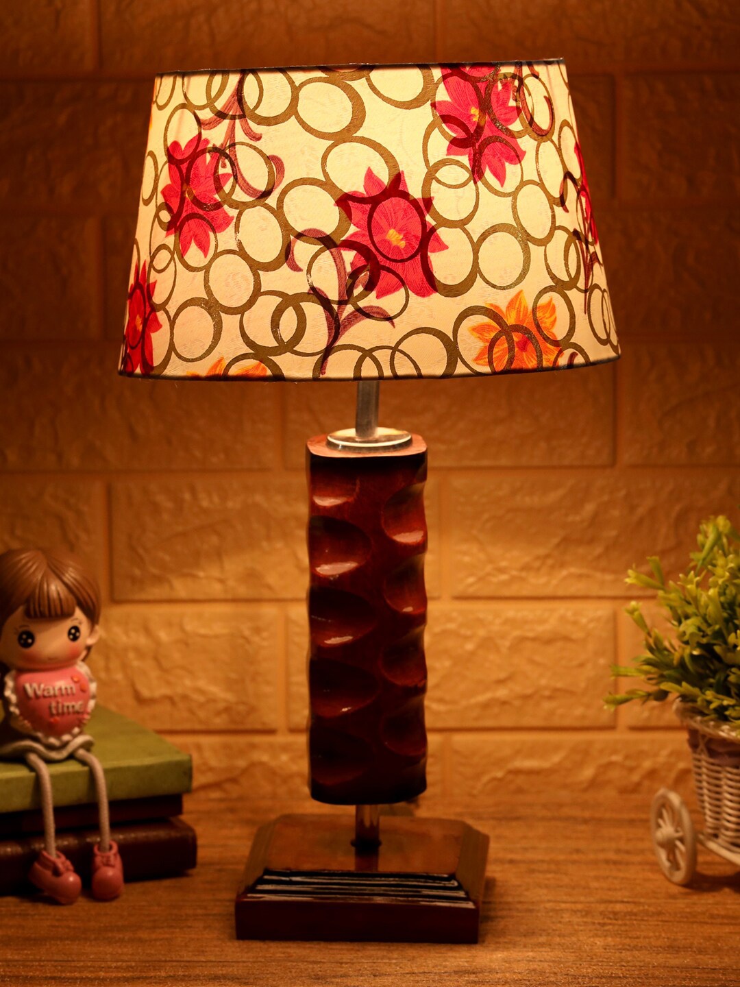 

foziq Brown Solid Table Lamp