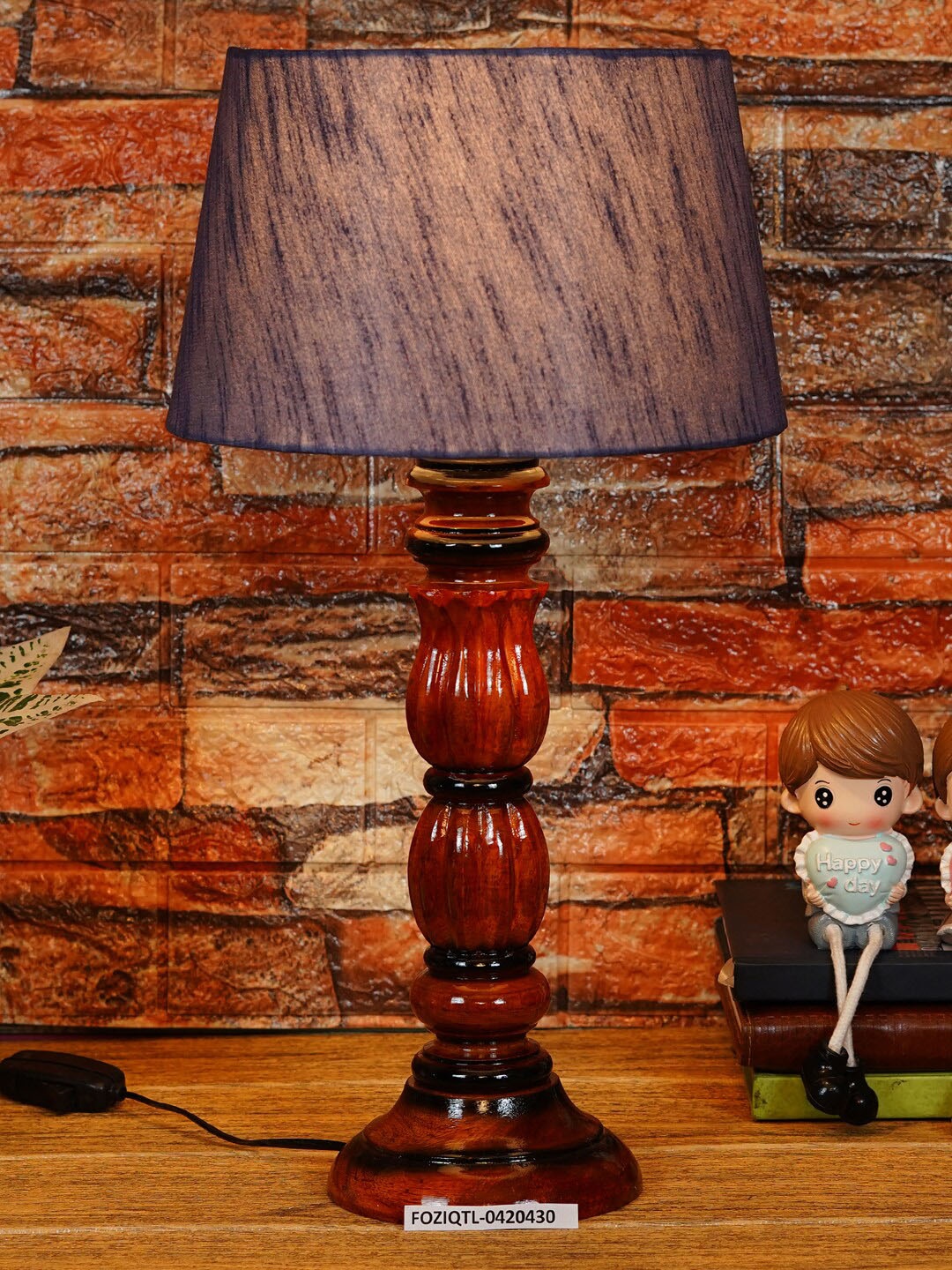 

foziq Brown Printed Table Lamps