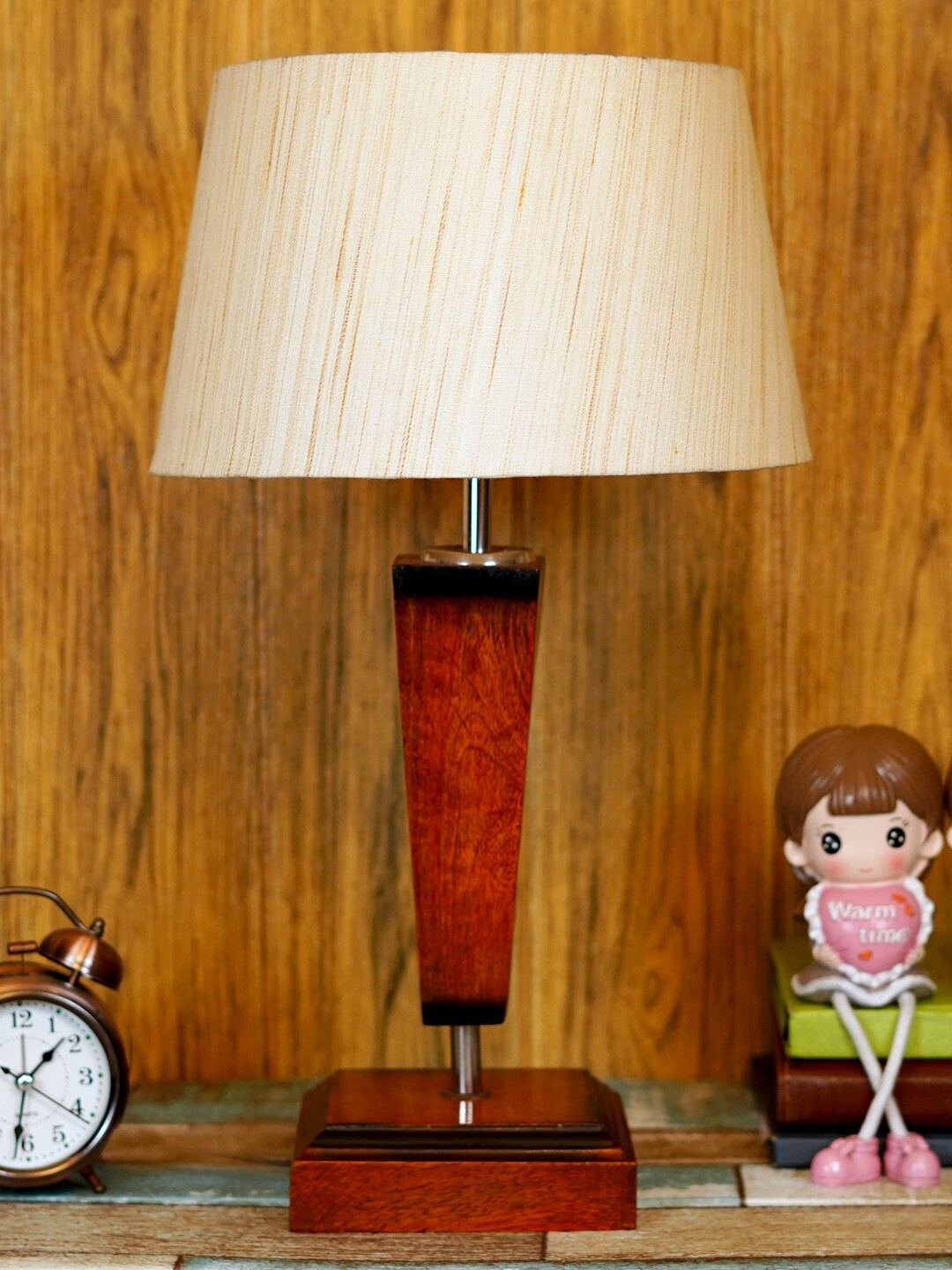 

foziq Brown & Beige Printed Table Lamps