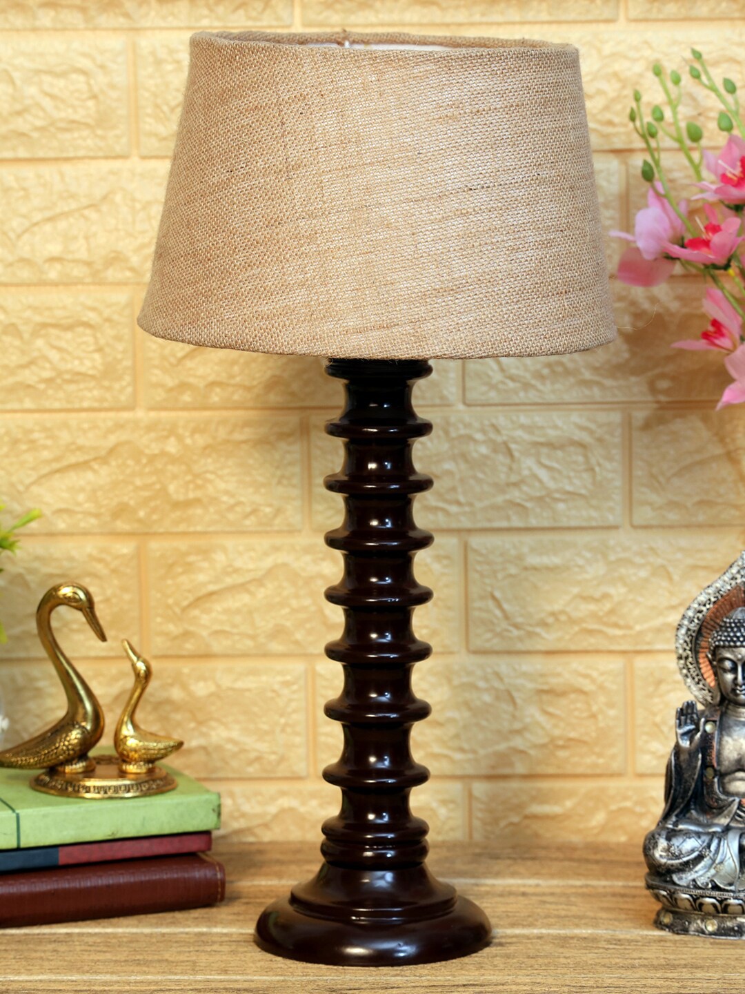 

foziq Brown & Beige Solid Table Lamps