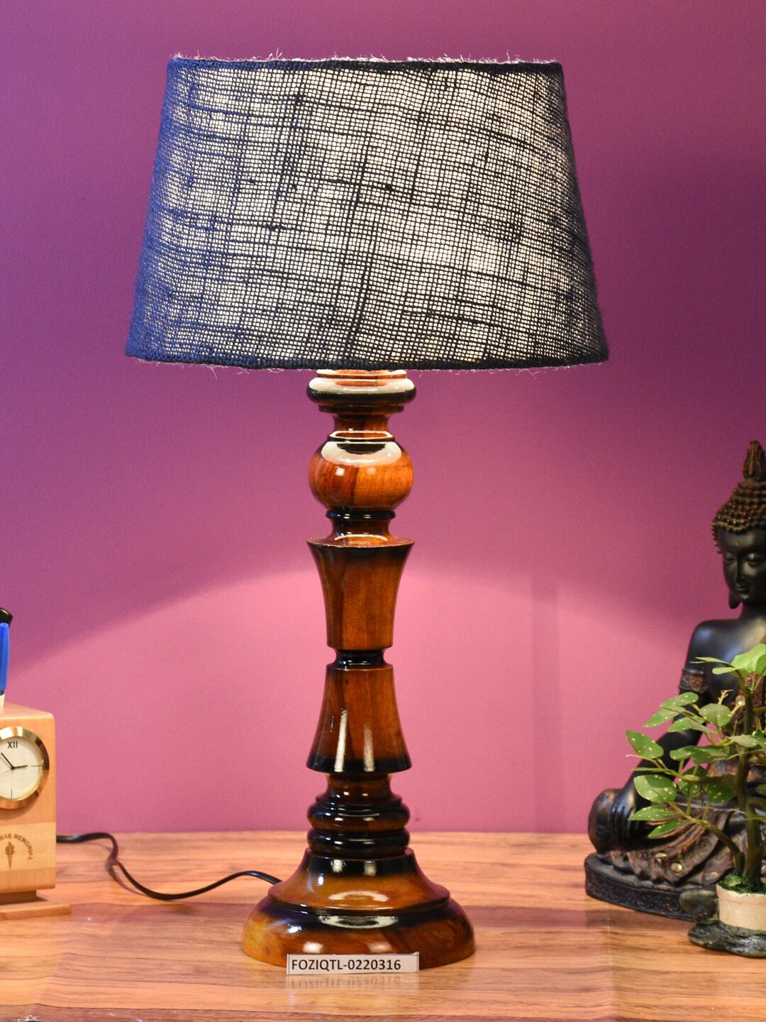 

foziq Brown & Blue Textured Table Lamps