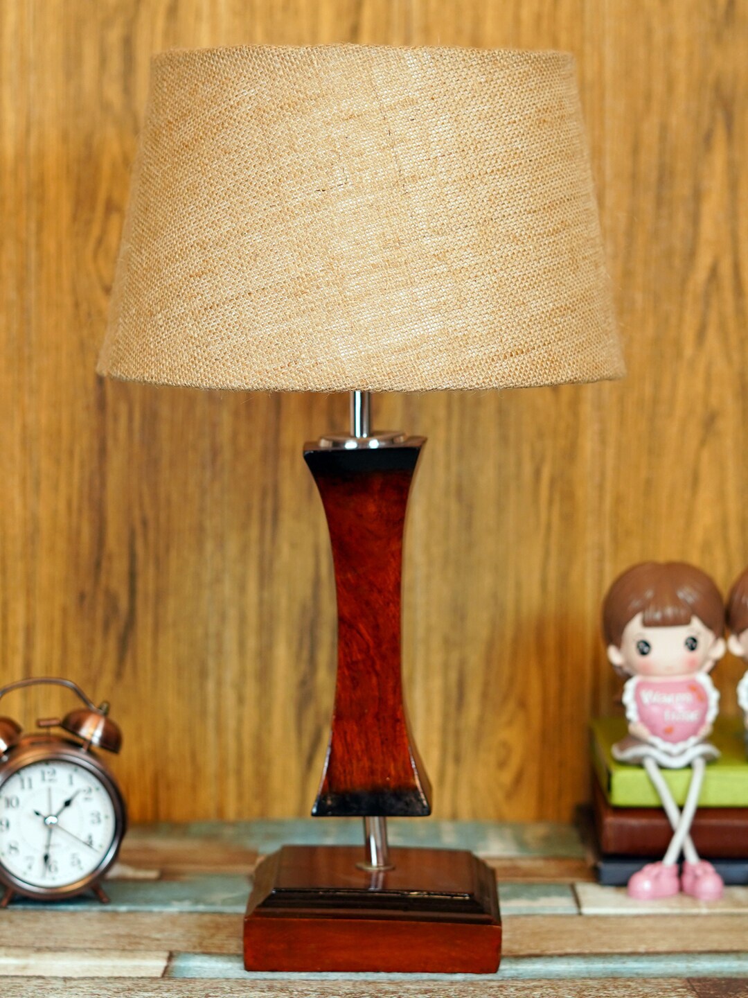 

foziq Brown & Beige Solid Table Lamps