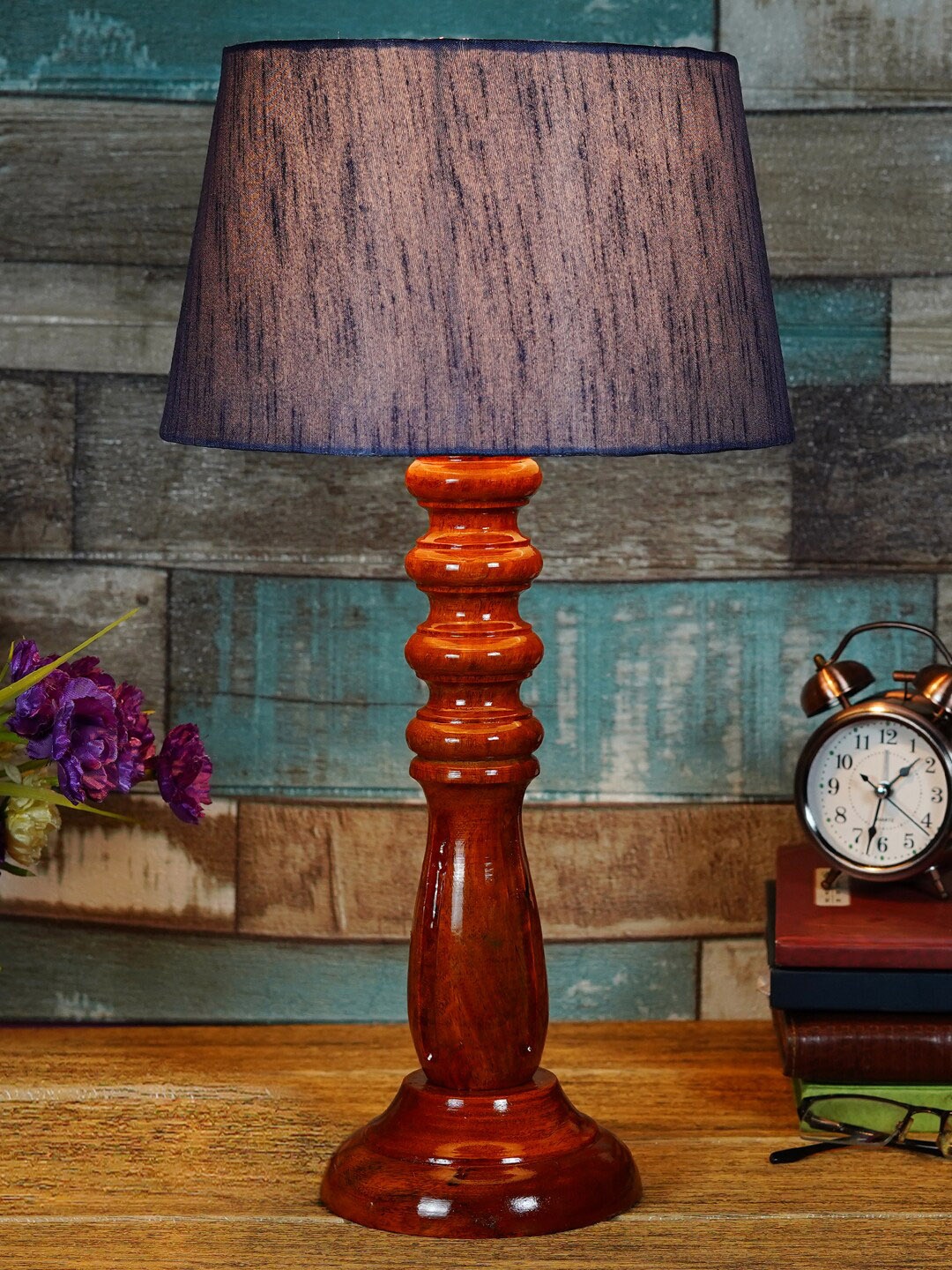 

foziq Brown & Blue Textured Table Lamps