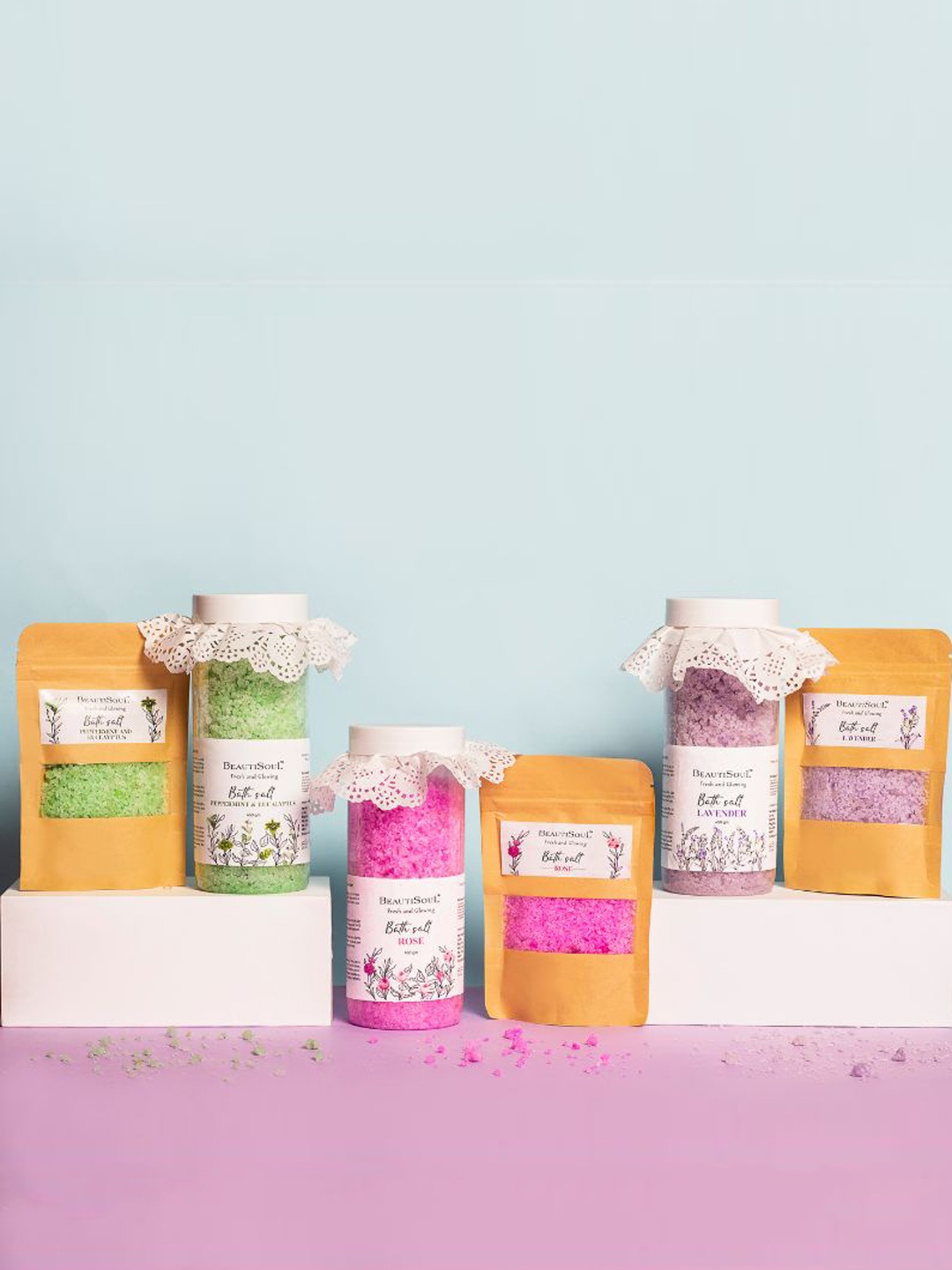 

Beautisoul Set Of 3 Bath Salts, Pink