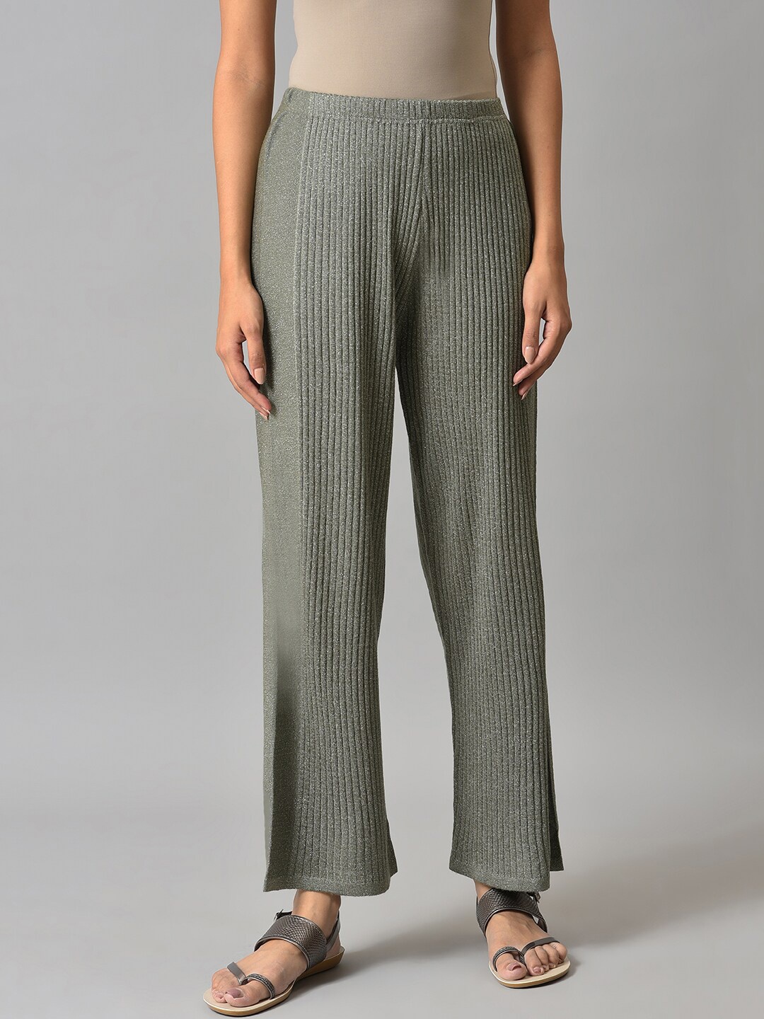 

elleven Women Grey Palazzos