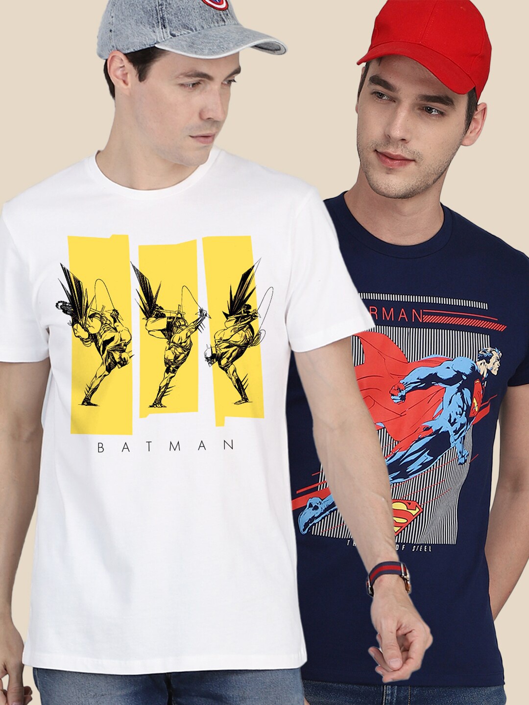 

Free Authority Pack Of 2 Dc Comics Printed Tshirt For Men, Black