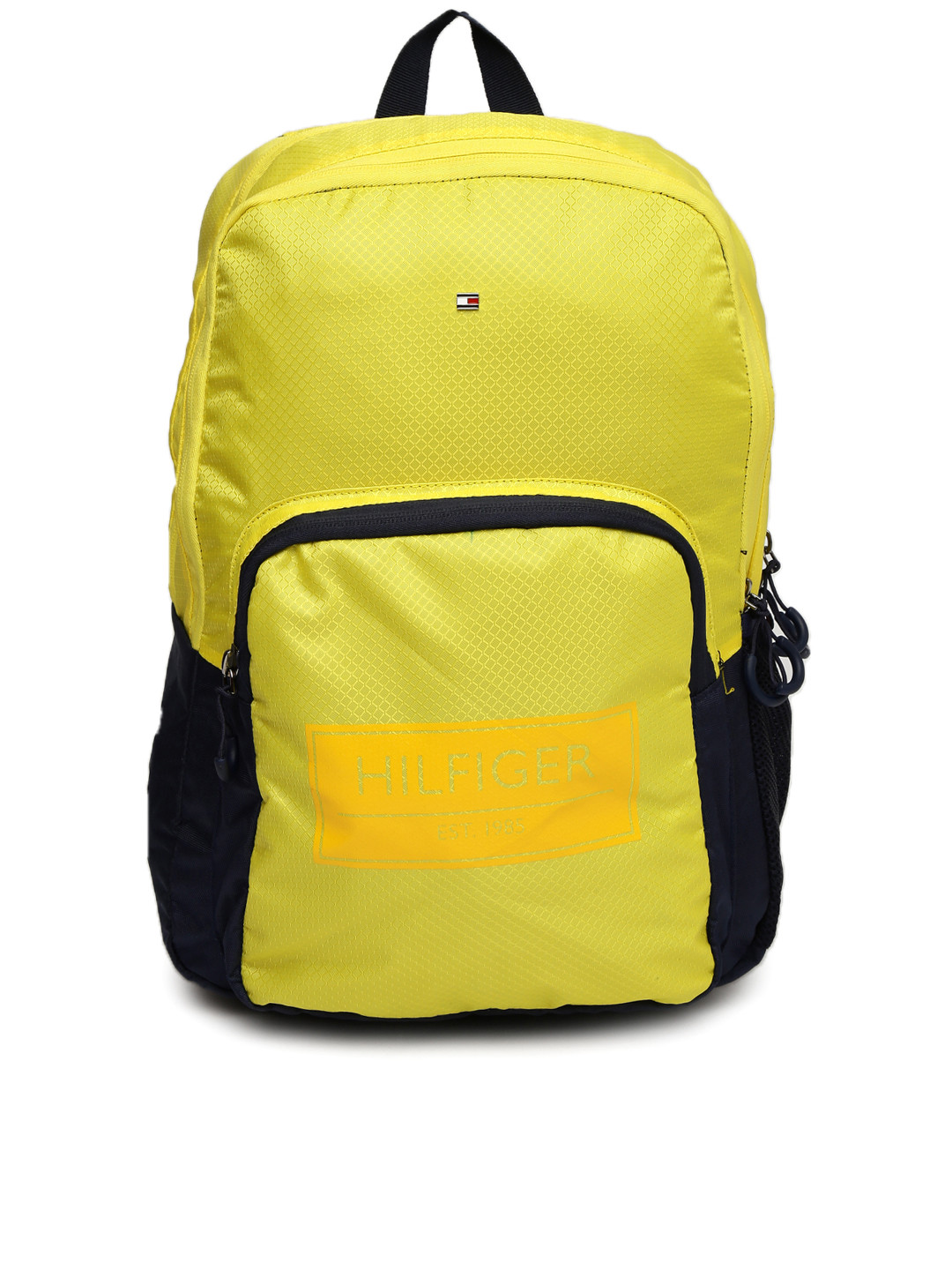 

Tommy Hilfiger Unisex Yellow Self-Design Backpack