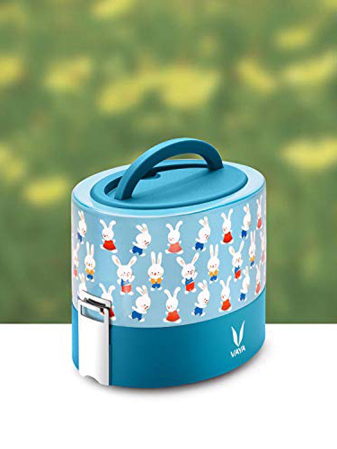 

Vaya Blue Printed Stainless Steel Lunch Box 600 ml