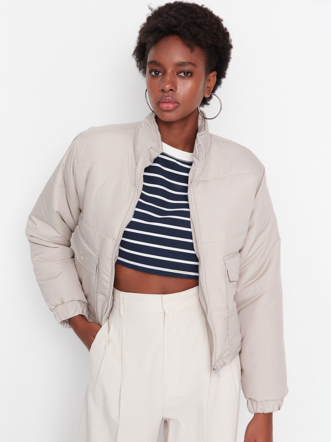 

Trendyol Women Grey Bomber Jacket