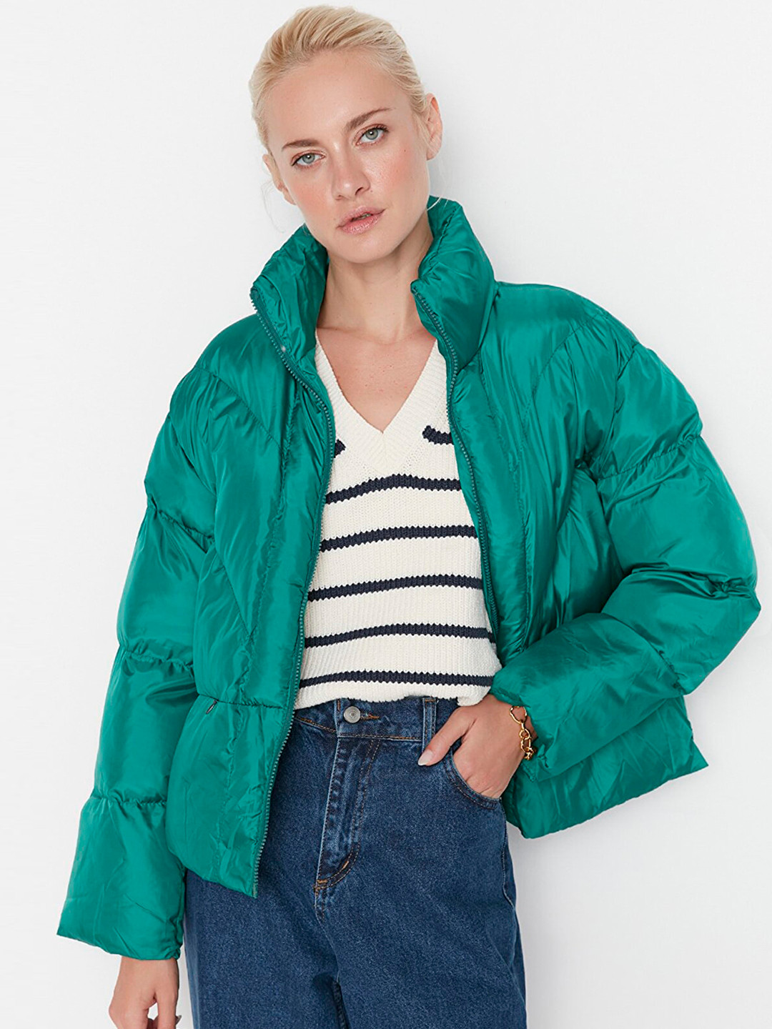 

Trendyol Women Green Padded Jacket
