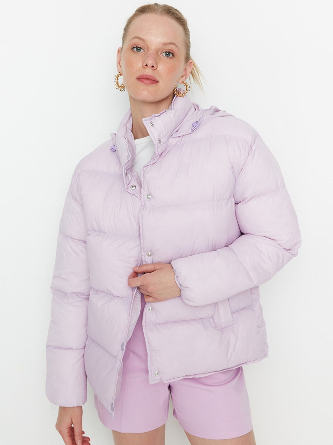 

Trendyol Women Violet Puffer Jacket