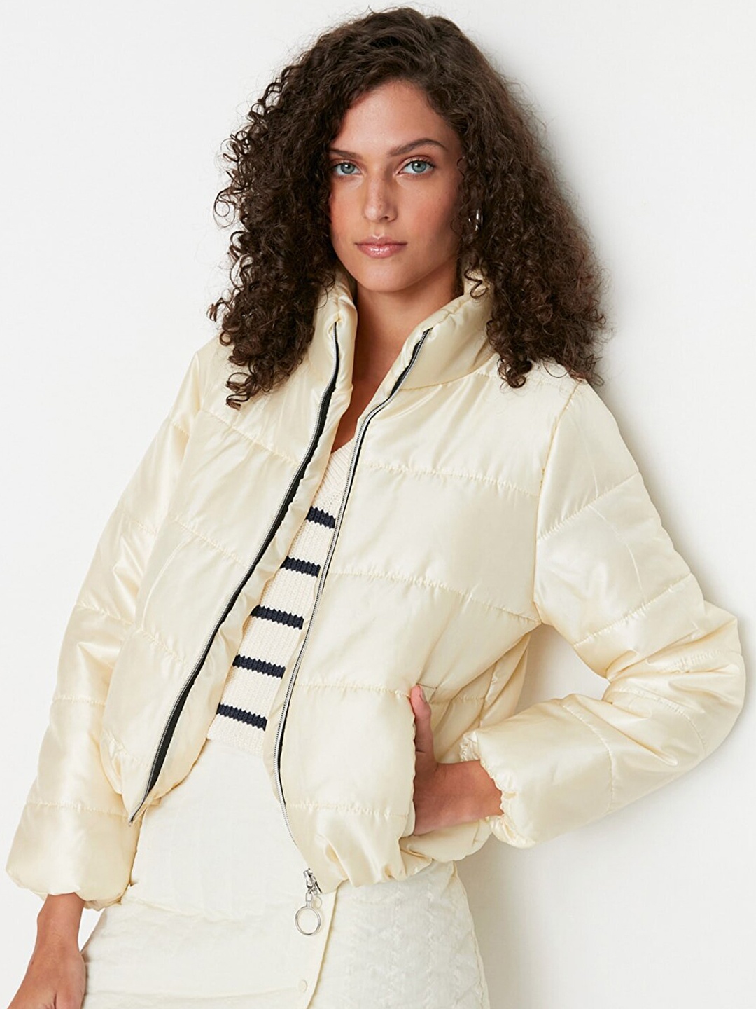 

Trendyol Women Beige Padded Jacket