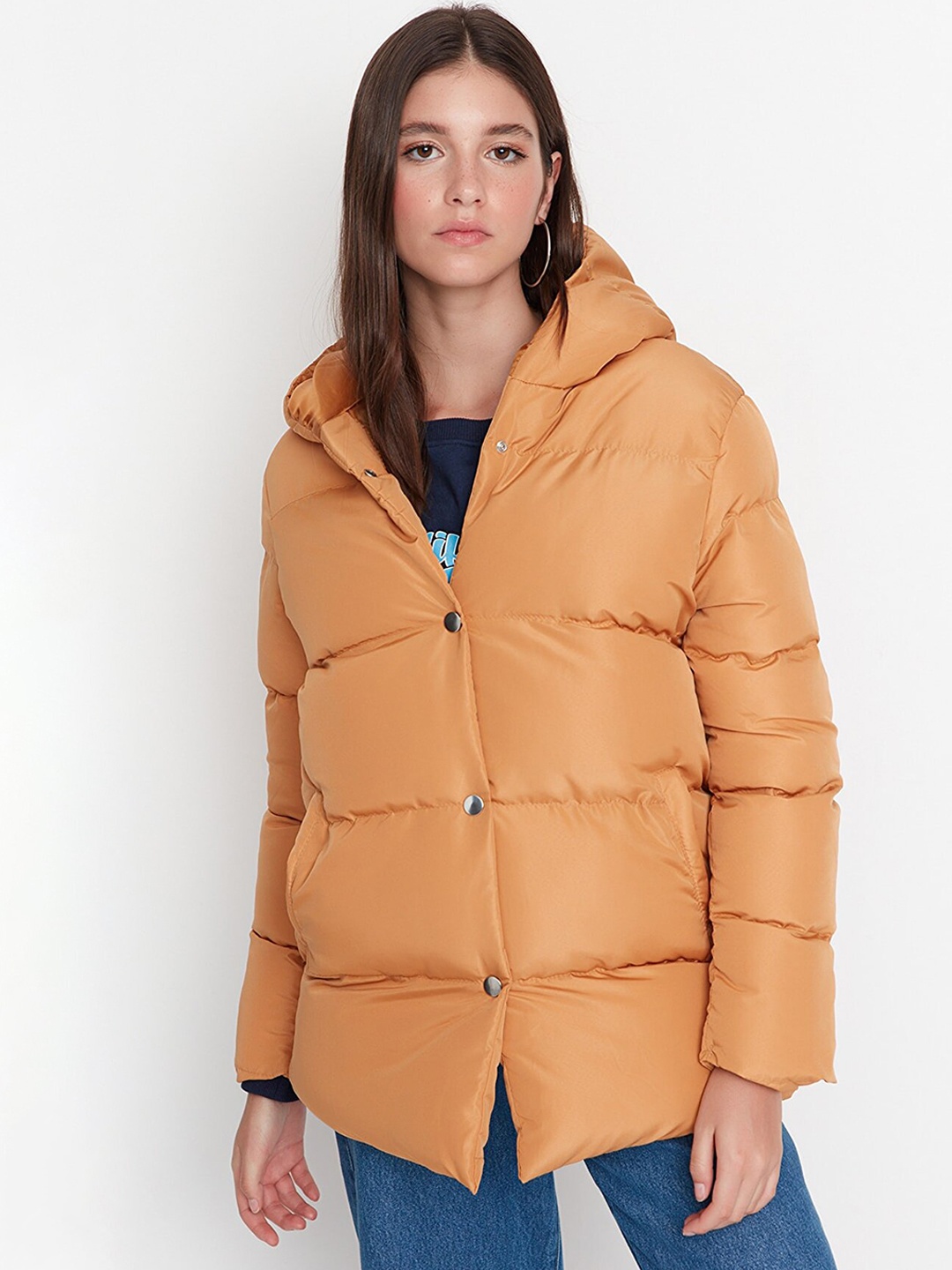 

Trendyol Women Camel Brown Puffer Jacket
