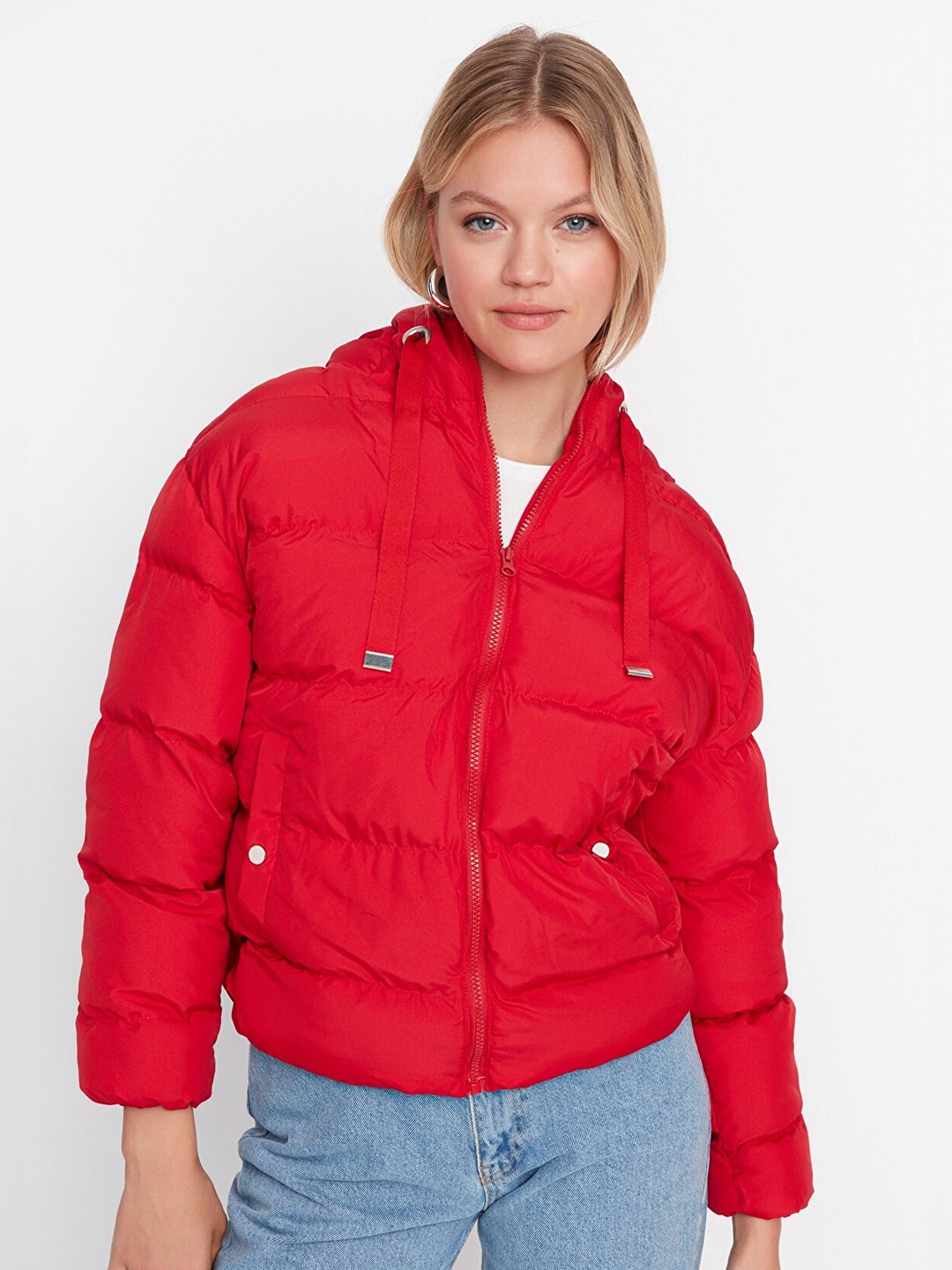 

Trendyol Women Red Puffer Jacket