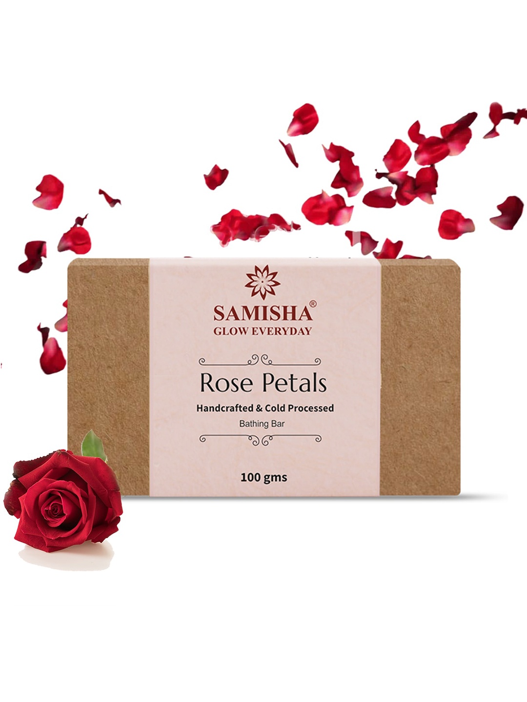 

SAMISHA Glow Everyday Organic Rose Petals Soap 100 g, Multi
