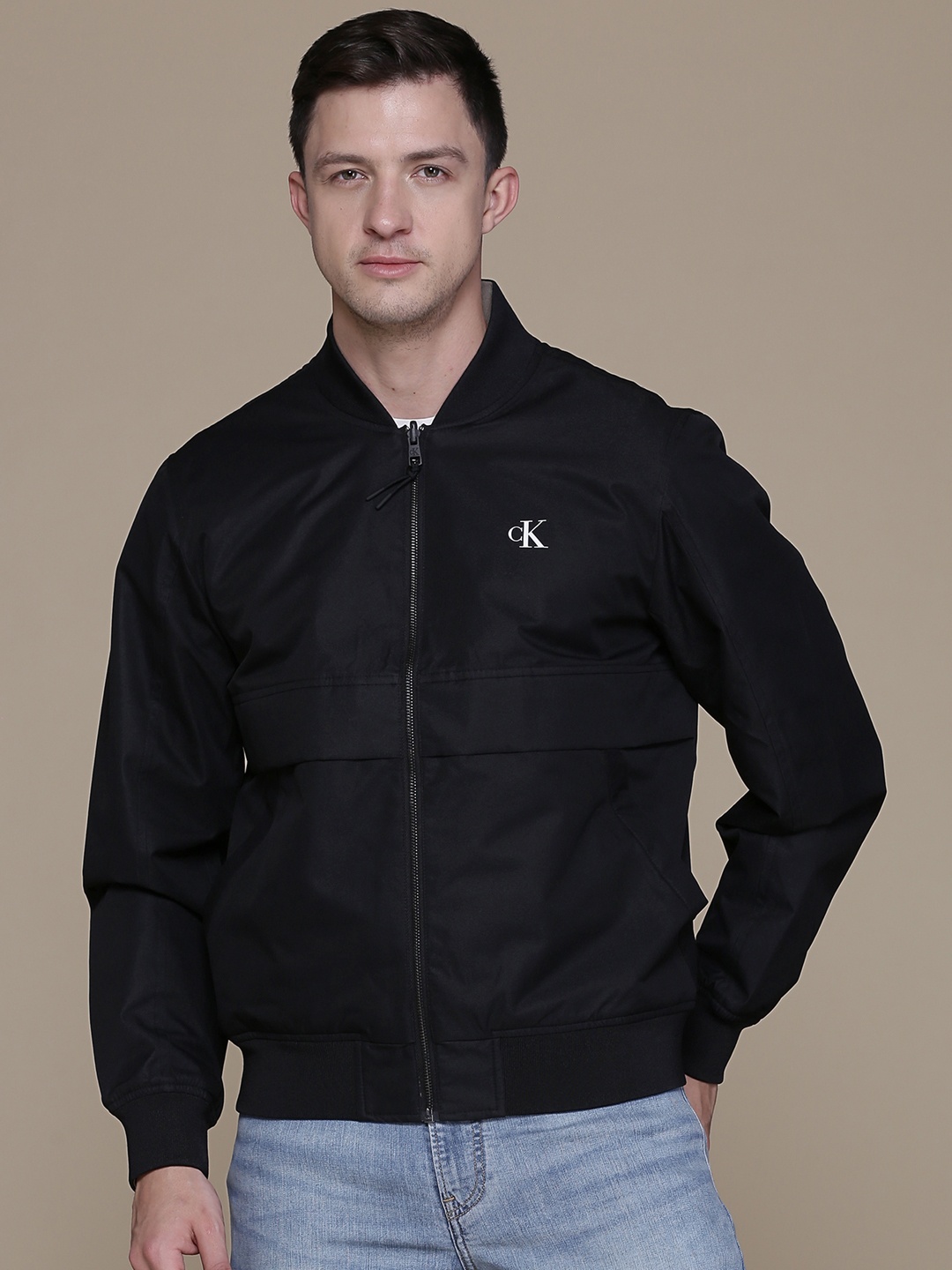 

Calvin Klein Jeans Men Black Bomber Jacket