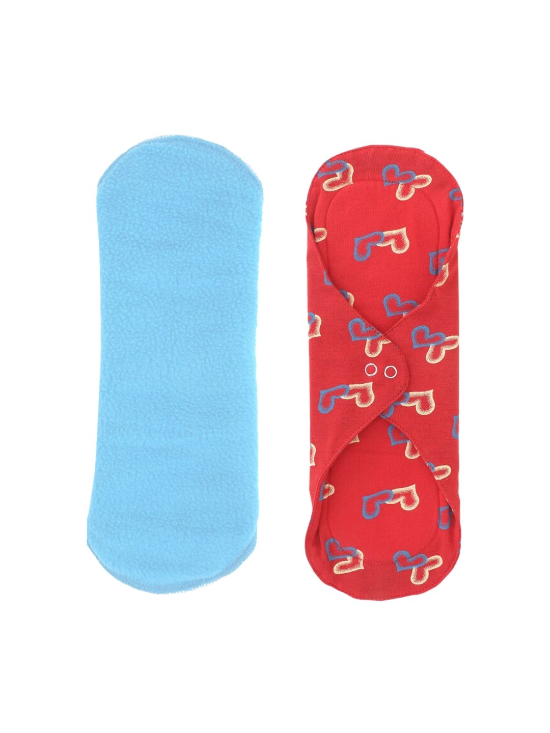 

CareDone Women Pack Of 2 Blue & Red Ultra Thin Rash Free Reusable Sanitary Cloth Pads, Multi