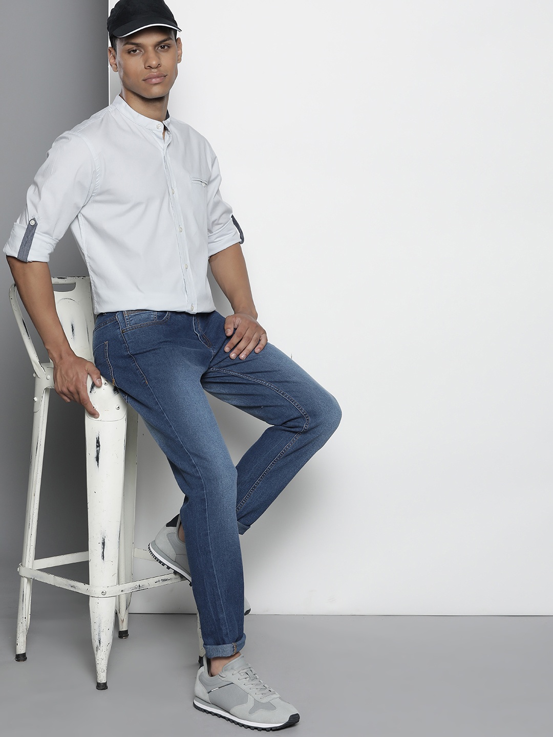 

Nautica Slim Fit Opaque Casual Shirt, Blue