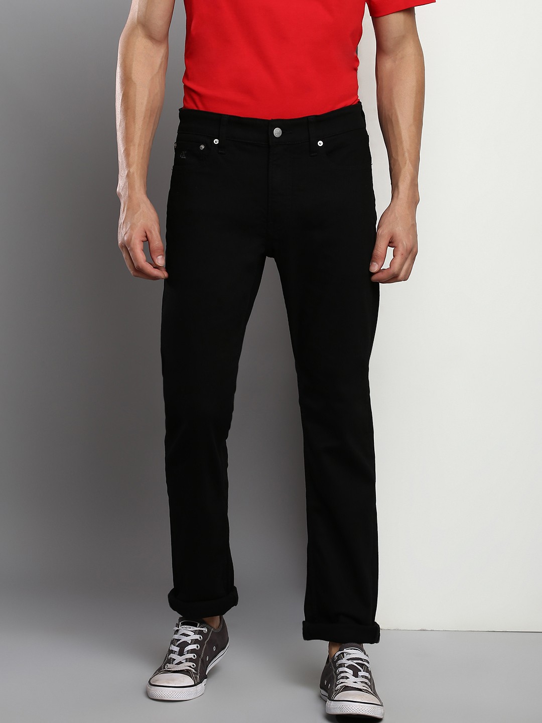 

Calvin Klein Jeans Men Black Slim Fit Mid Rise Stretchable Jeans