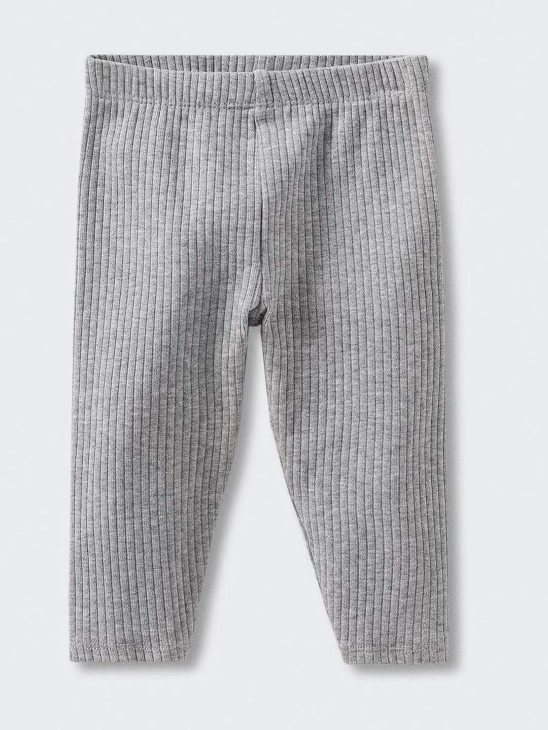 

Mango Kids Infant Grey Ribbed Sustainable Leggings