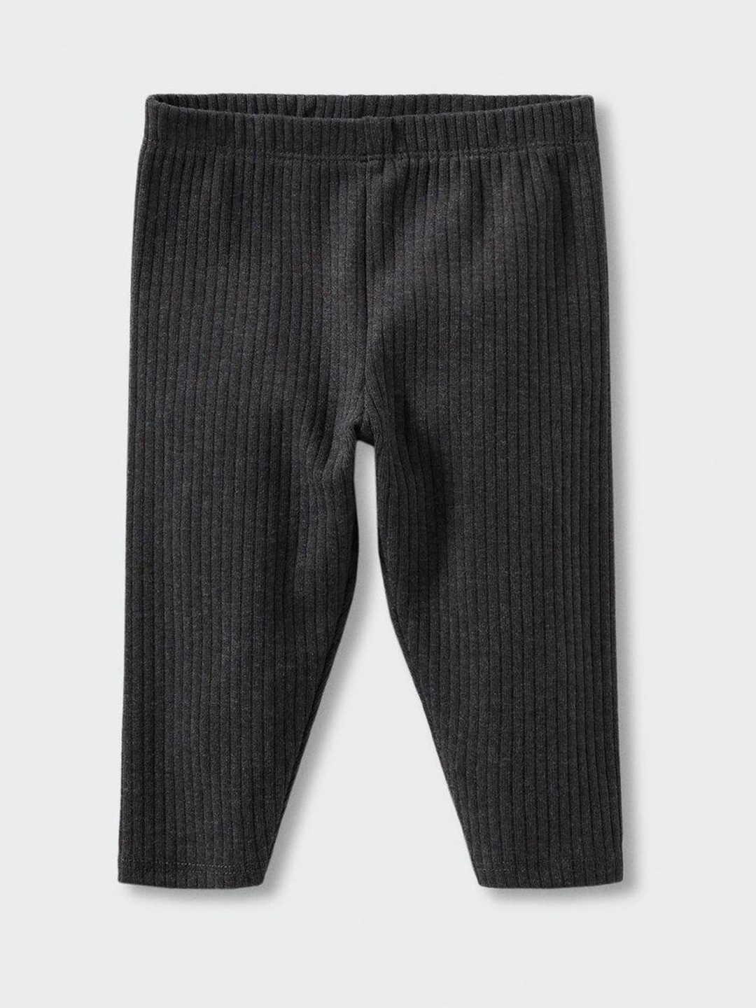 

Mango Kids Infant Charcoal Grey Ribbed Sustainable Leggings