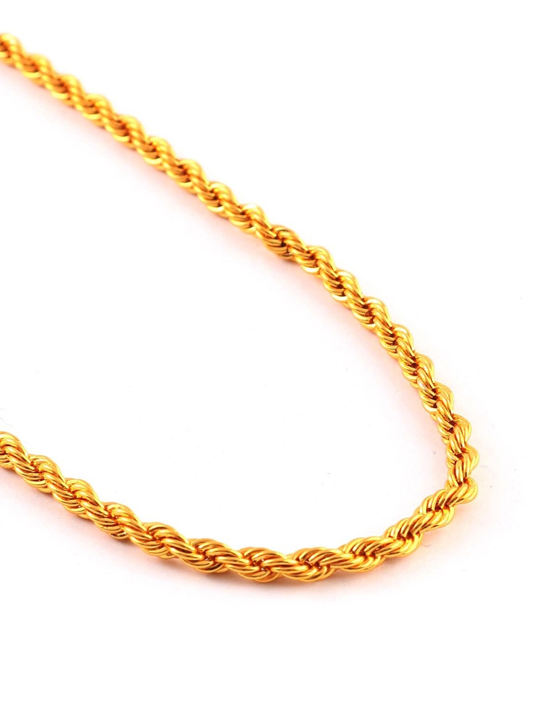

Jewar Mandi Unisex Gold-Toned Brass Gold-Plated Chain