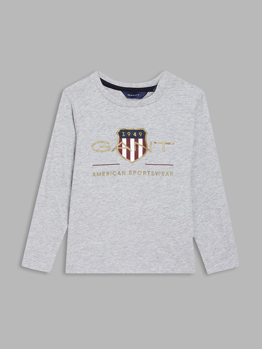 

GANT Boys Grey Typography Printed Round Neck Cotton T-shirt