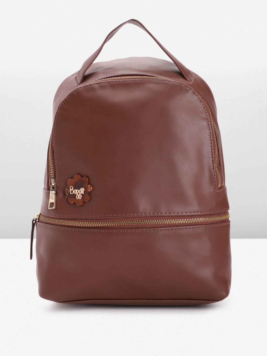 

Baggit Women Solid Backpack, Brown