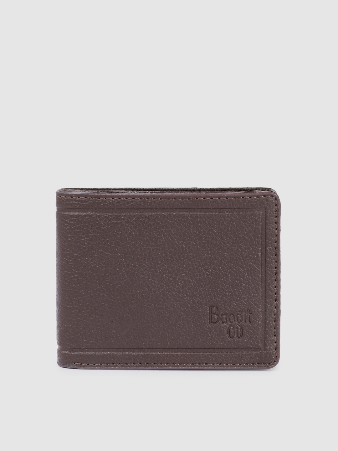 

Baggit Men Animal Textured PU Two Fold Wallet, Brown