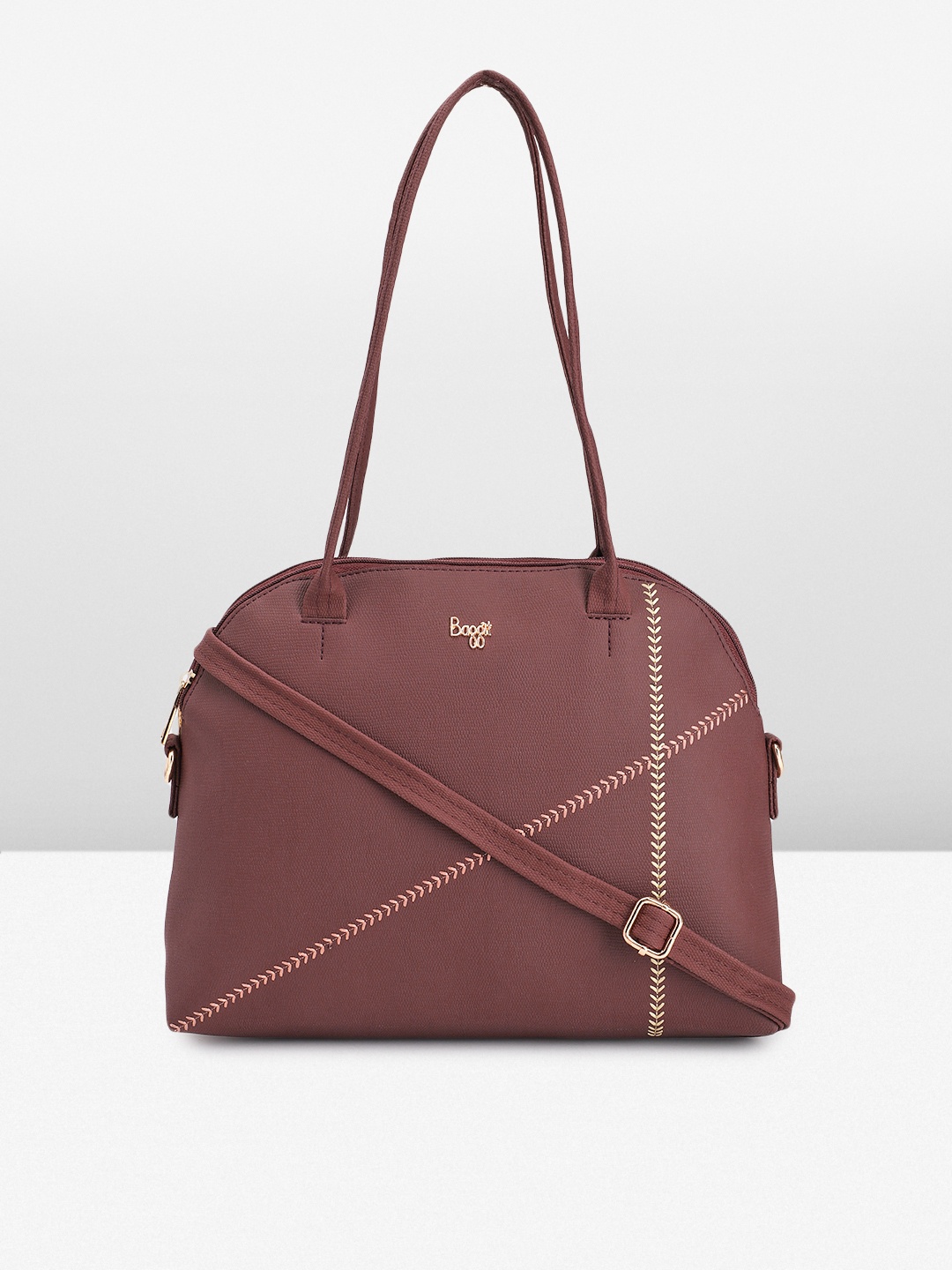 

Baggit Women Textured Shoulder Bag, Maroon