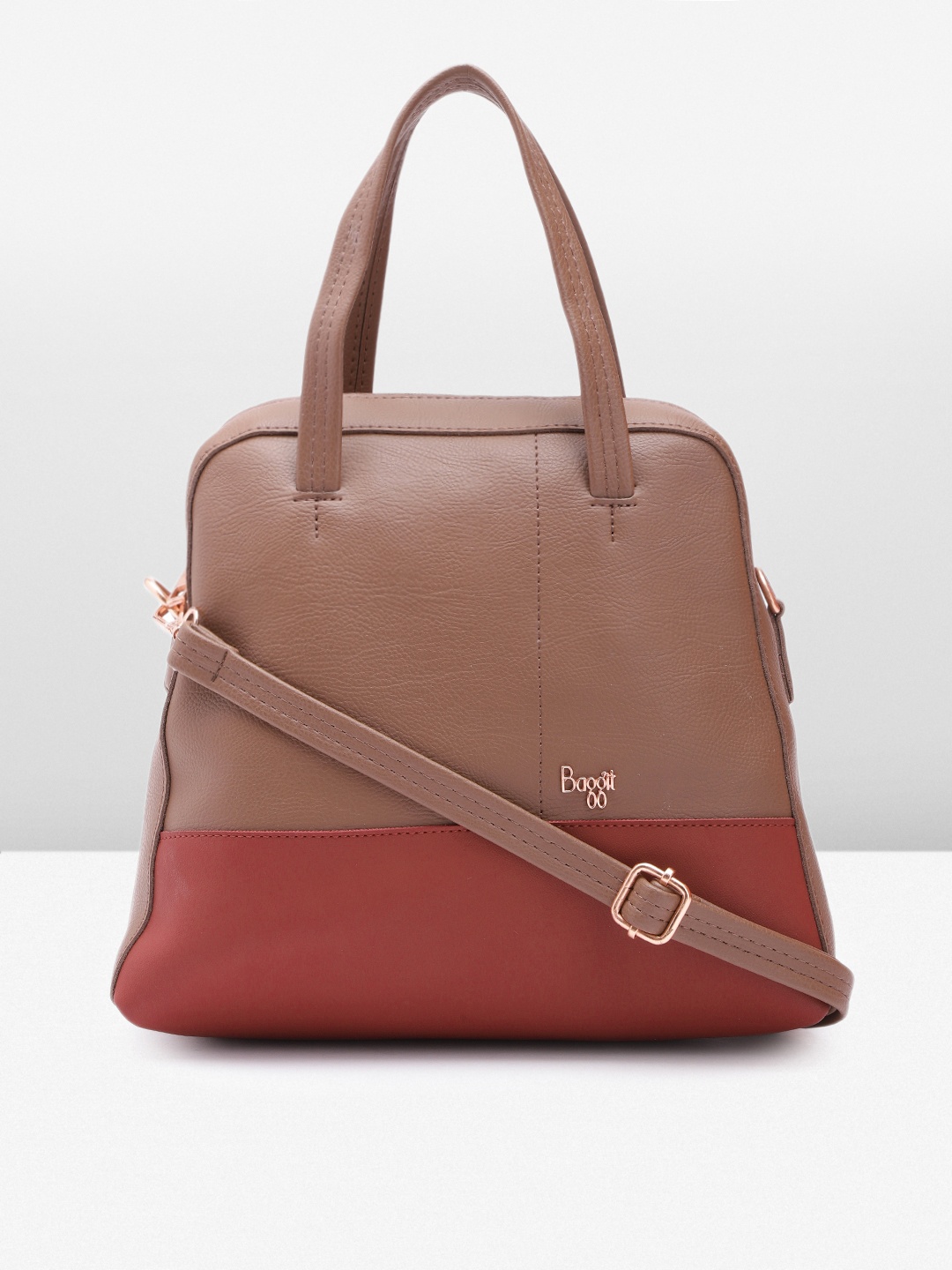 

Baggit Women Colourblocked Handheld Bag, Brown