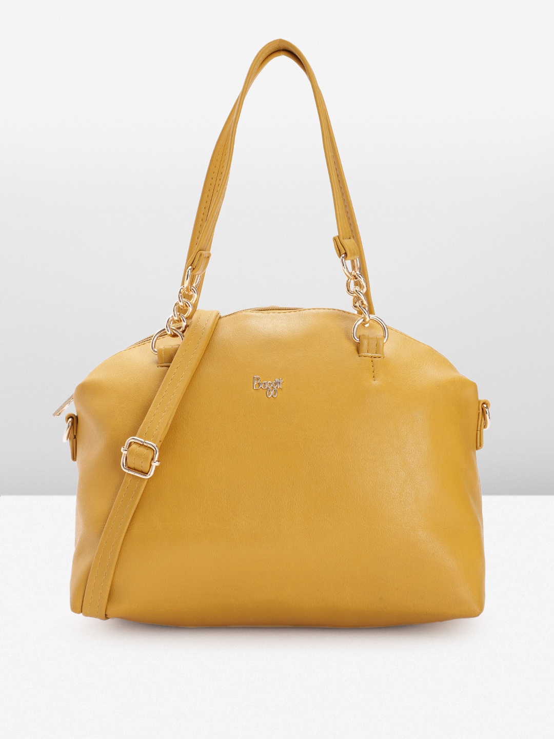 

Baggit Women Solid Handheld Bag, Yellow