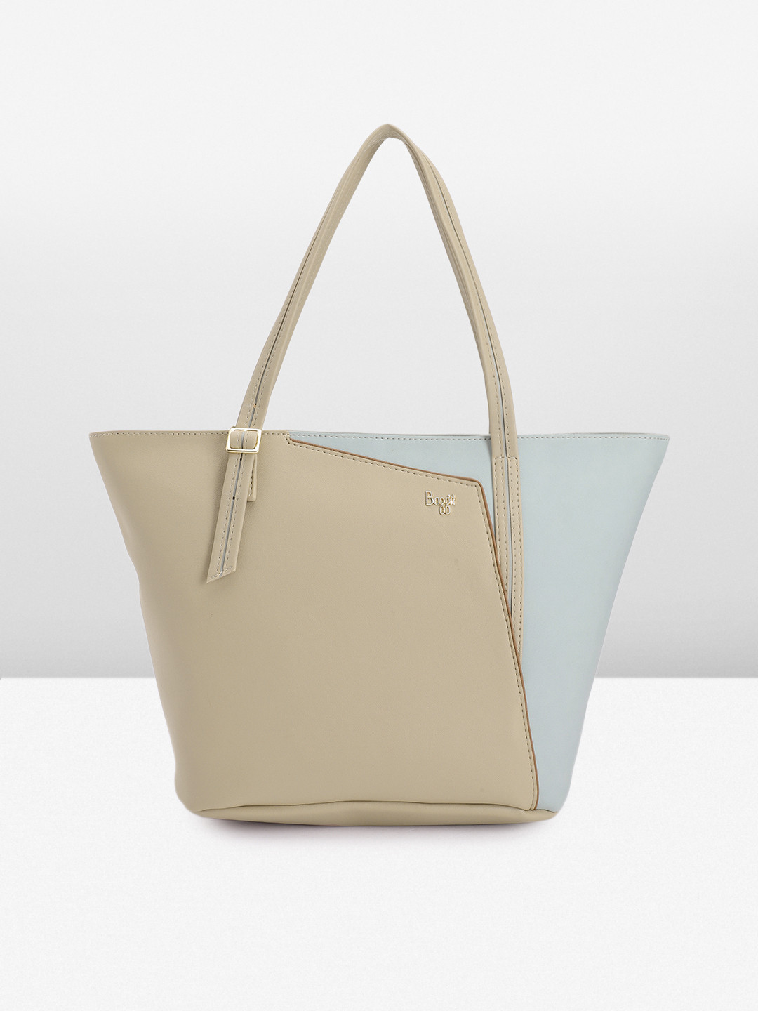 

Baggit Colourblocked Structured Shoulder Bag, Beige