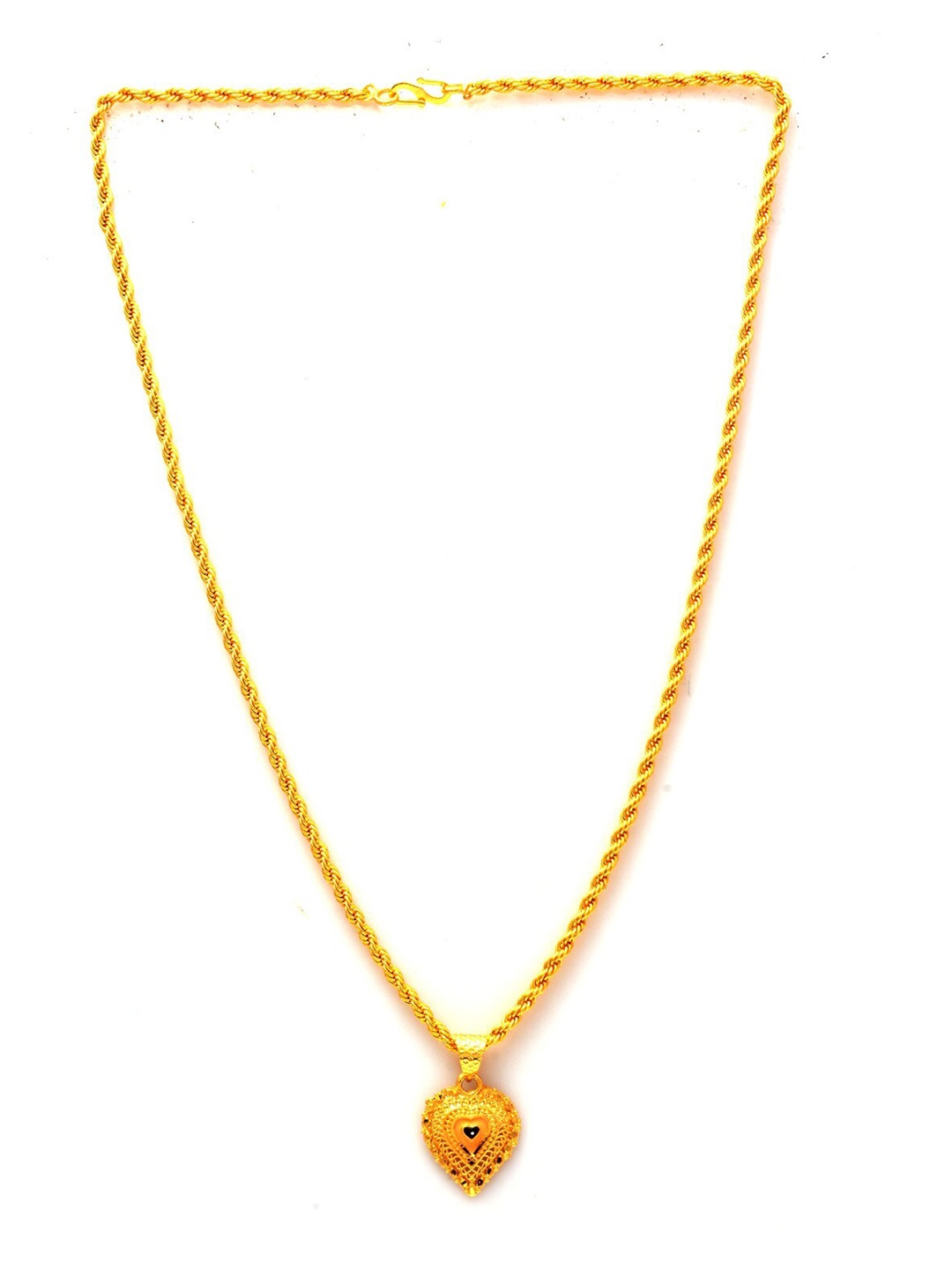 

Jewar Mandi Unisex Gold-Tonned Gold-Plated Pendant With Chain