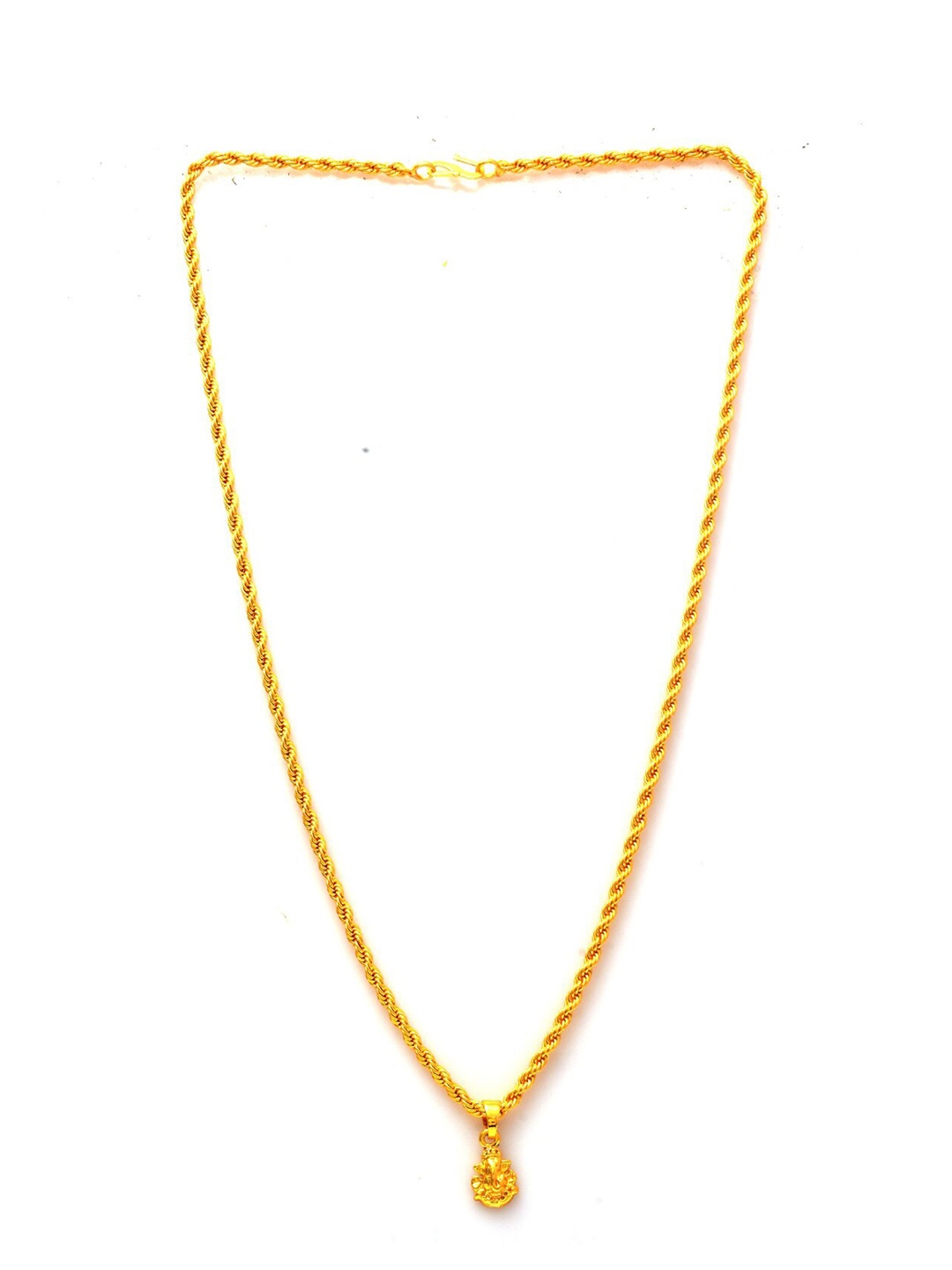 

Jewar Mandi Unisex Gold-Tonned Gold Plated Pendant With Chain