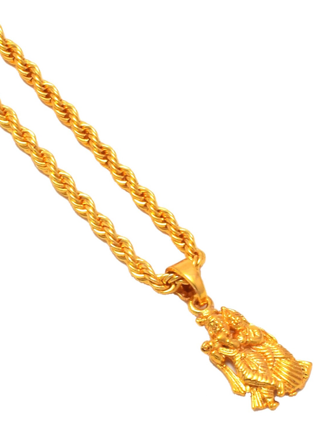 

Jewar Mandi Unisex Gold-Tonned Gold-Plated Pendant With Chain