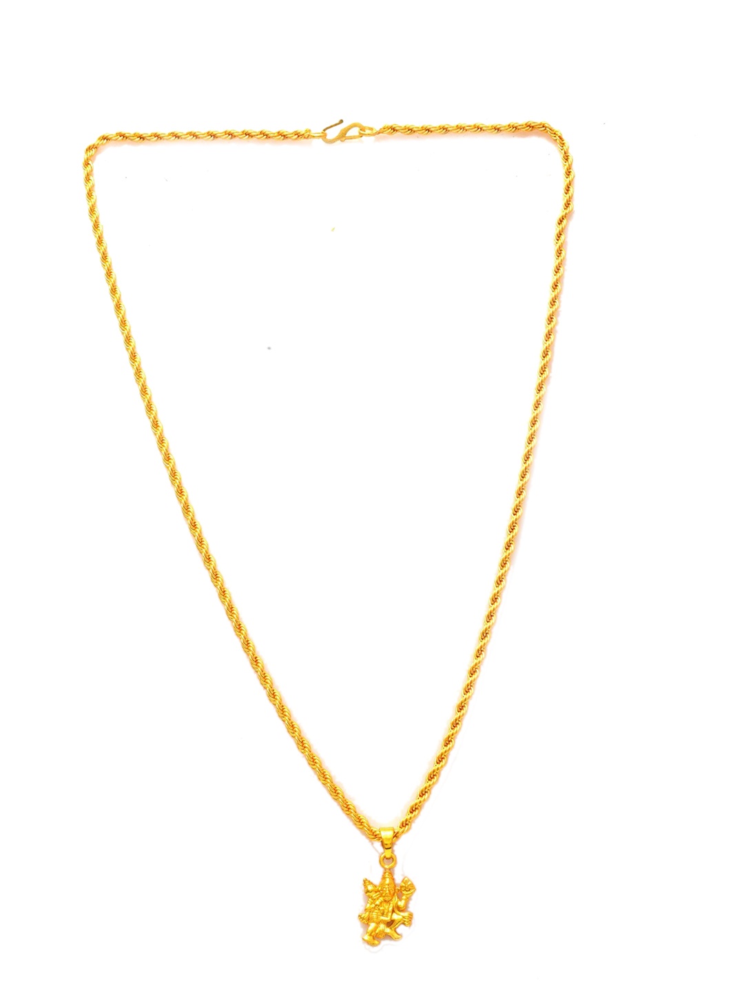 

Jewar Mandi Unisex Gold-Tonned Gold-Plated Pendant With Chain