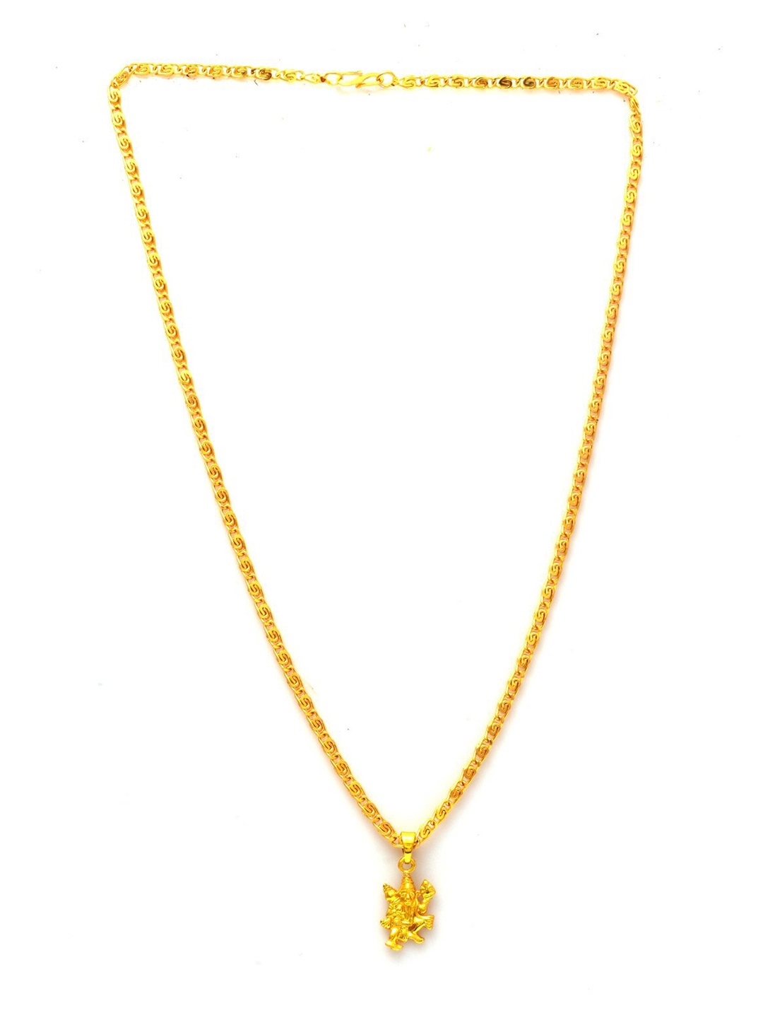 

Jewar Mandi Unisex Gold-Tonned Gold-Plated Pendant With Chain
