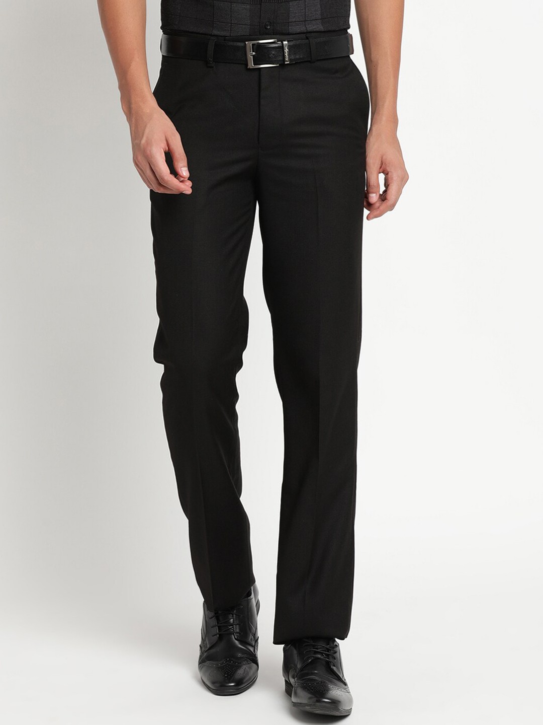 

Turtle Men Black Tailored Formal Trousers