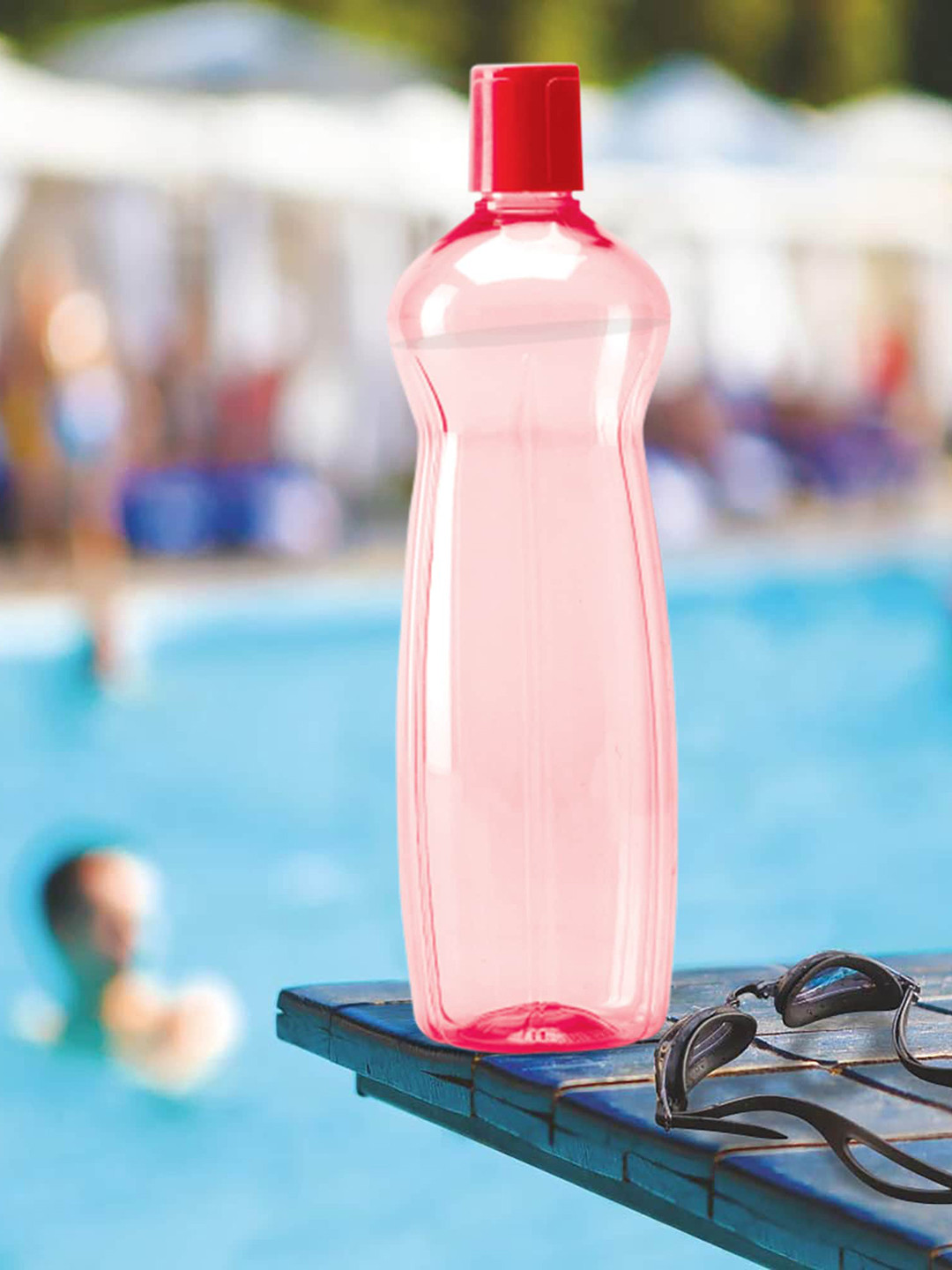 

Milton Set Of 12 Red Solid BPA Free Pacific 1000 Pet Water Bottles 1 Litre