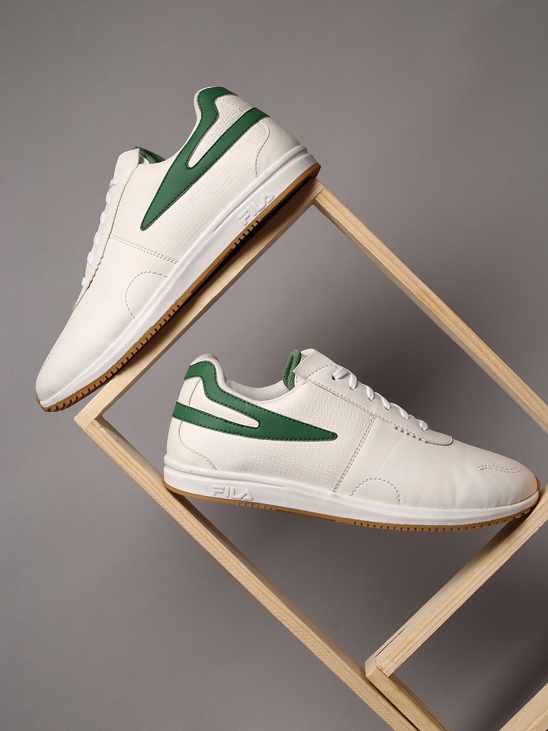 

FILA Men White Colourblocked PU Lace-Ups Sneakers