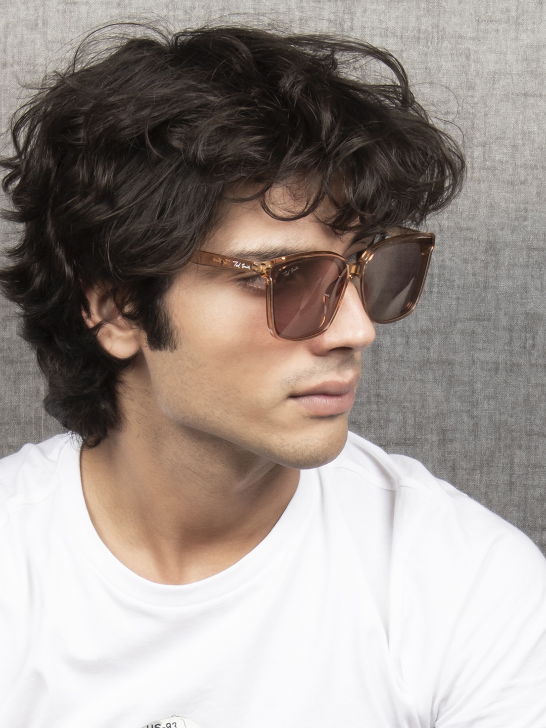 

Ted Smith Unisex Brown Lens & Brown Square Sunglasses with UV Protected Lens TS-DIOXY_C24