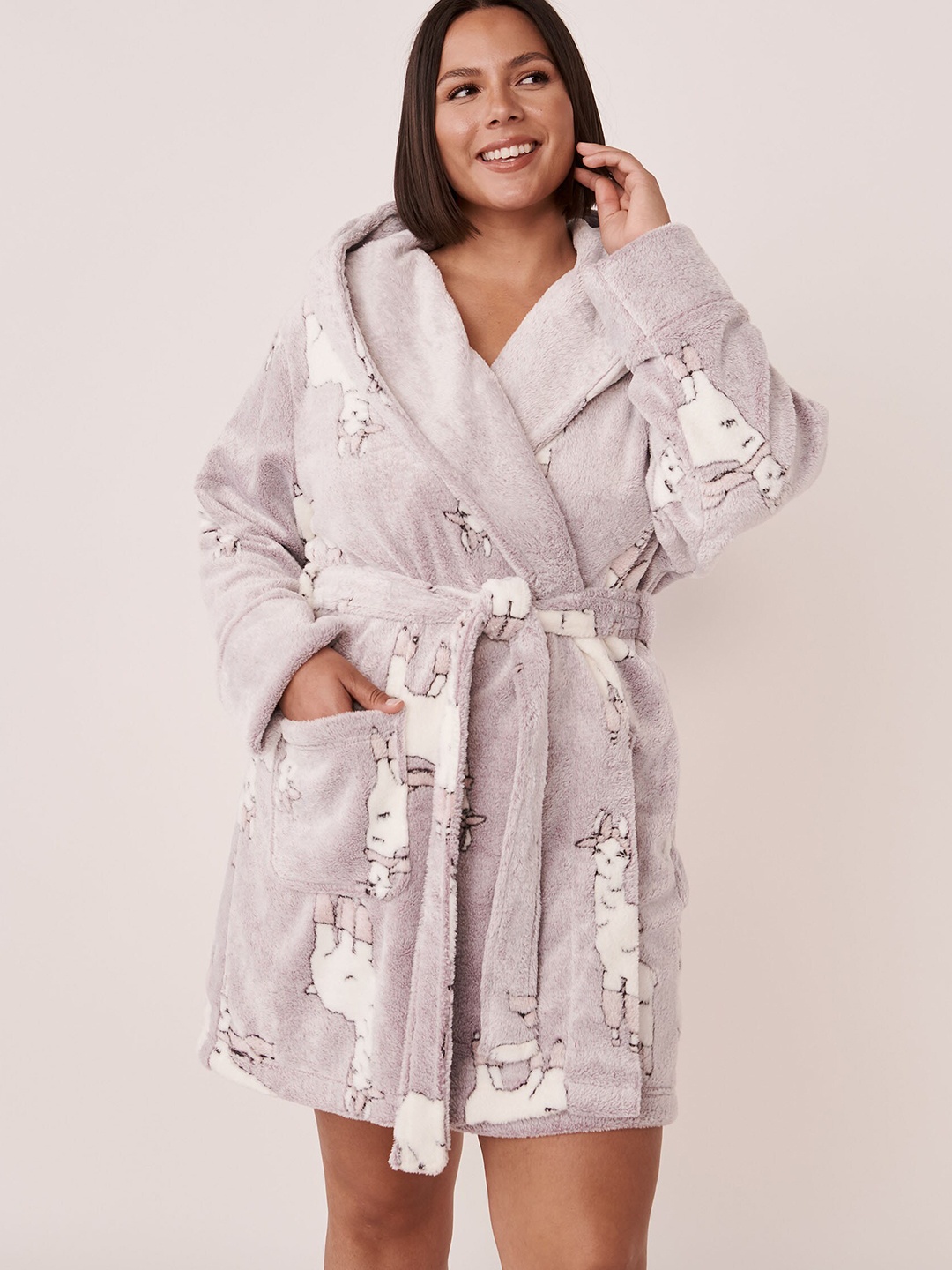 

La Vie en Rose Women Pink Printed Mini Robe